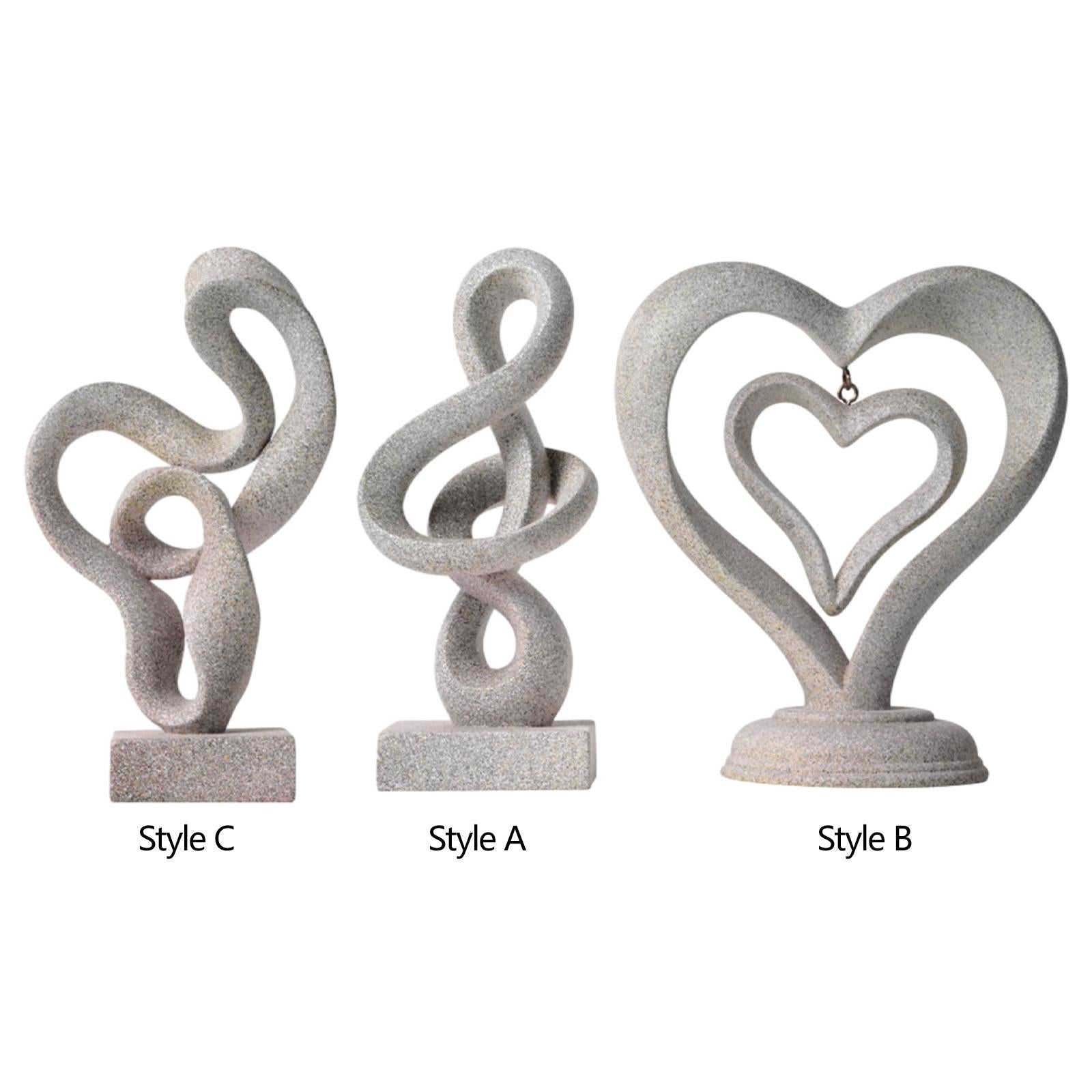 Abstract Statue Abstract Figurine Art Sculpture for Desktop Bookshelf Office Style A 7.5x6.5x17cm