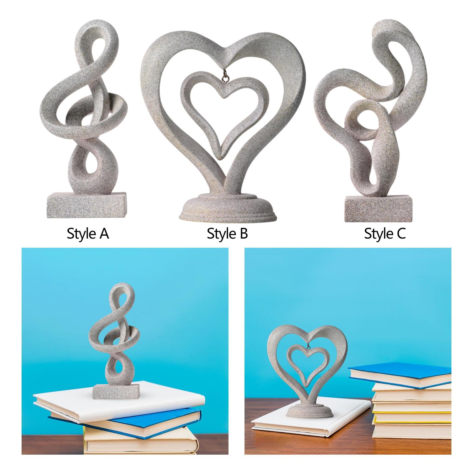 Abstract Statue Abstract Figurine Art Sculpture for Desktop Bookshelf Office Style A 7.5x6.5x17cm
