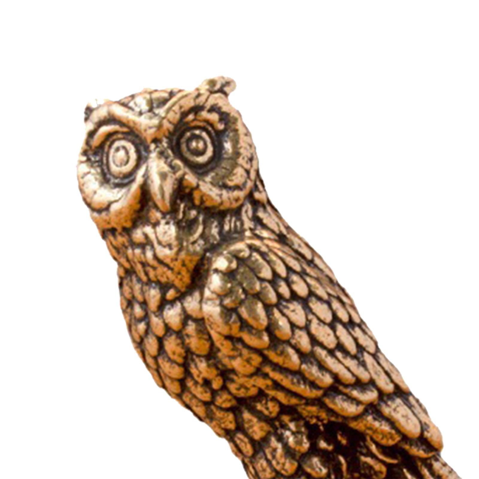 Owl Figurine Owl Statue Small Keychain Pendant for Bedroom Living Room Decor
