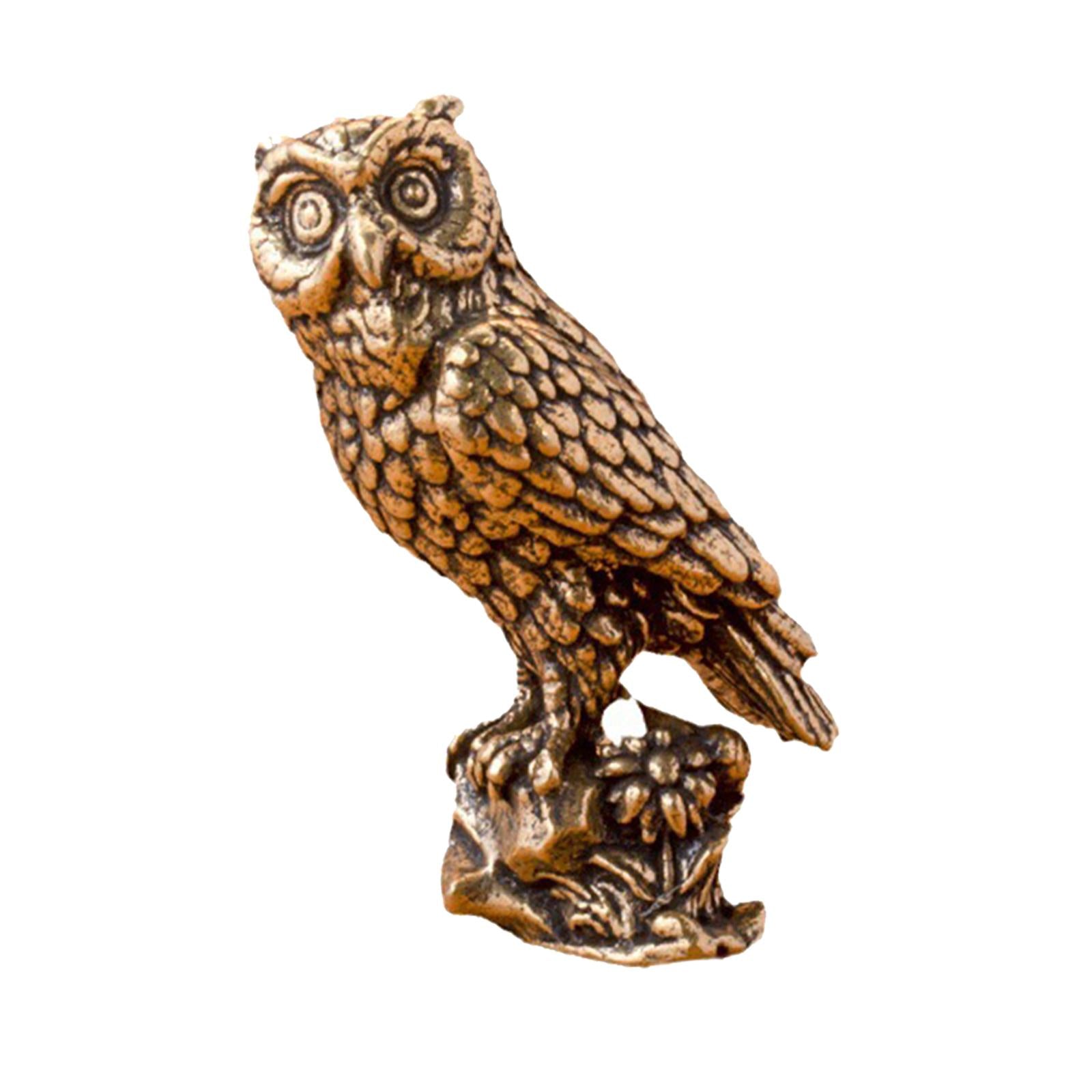 Owl Figurine Owl Statue Small Keychain Pendant for Bedroom Living Room Decor