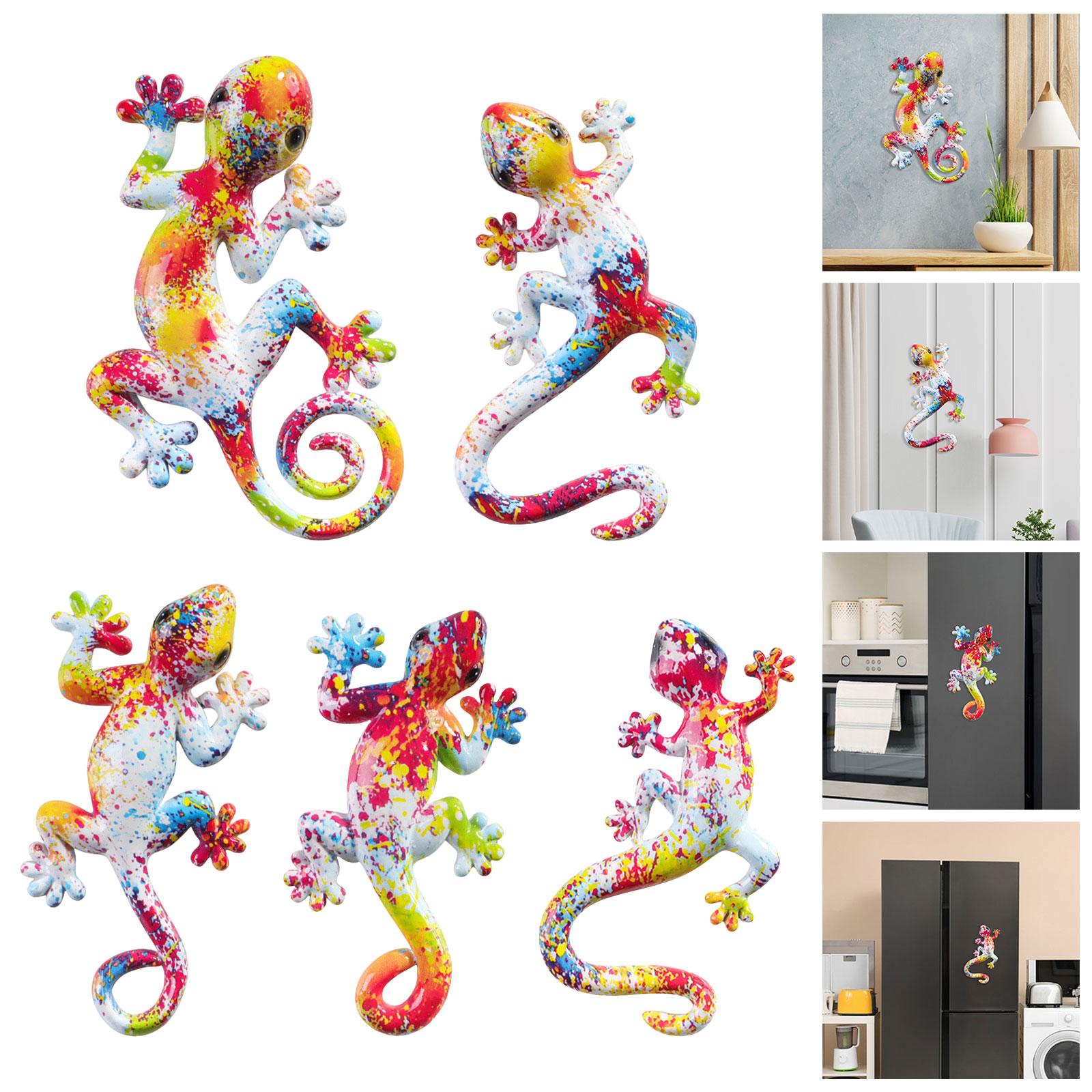 Gecko Wall Art Decor Gecko Wall Sculpture for Home Living Room Indoor Hook 19.5x12.5x3.7cm