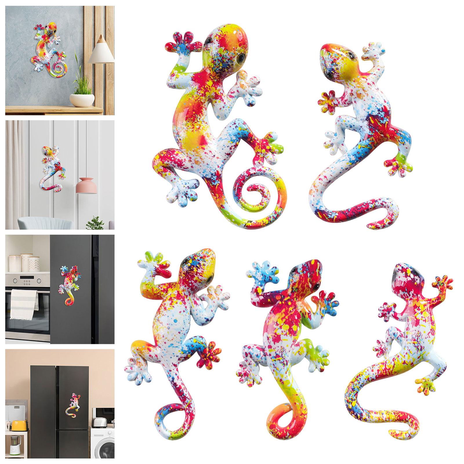 Gecko Wall Art Decor Gecko Wall Sculpture for Home Living Room Indoor Hook 19.5x12.5x3.7cm