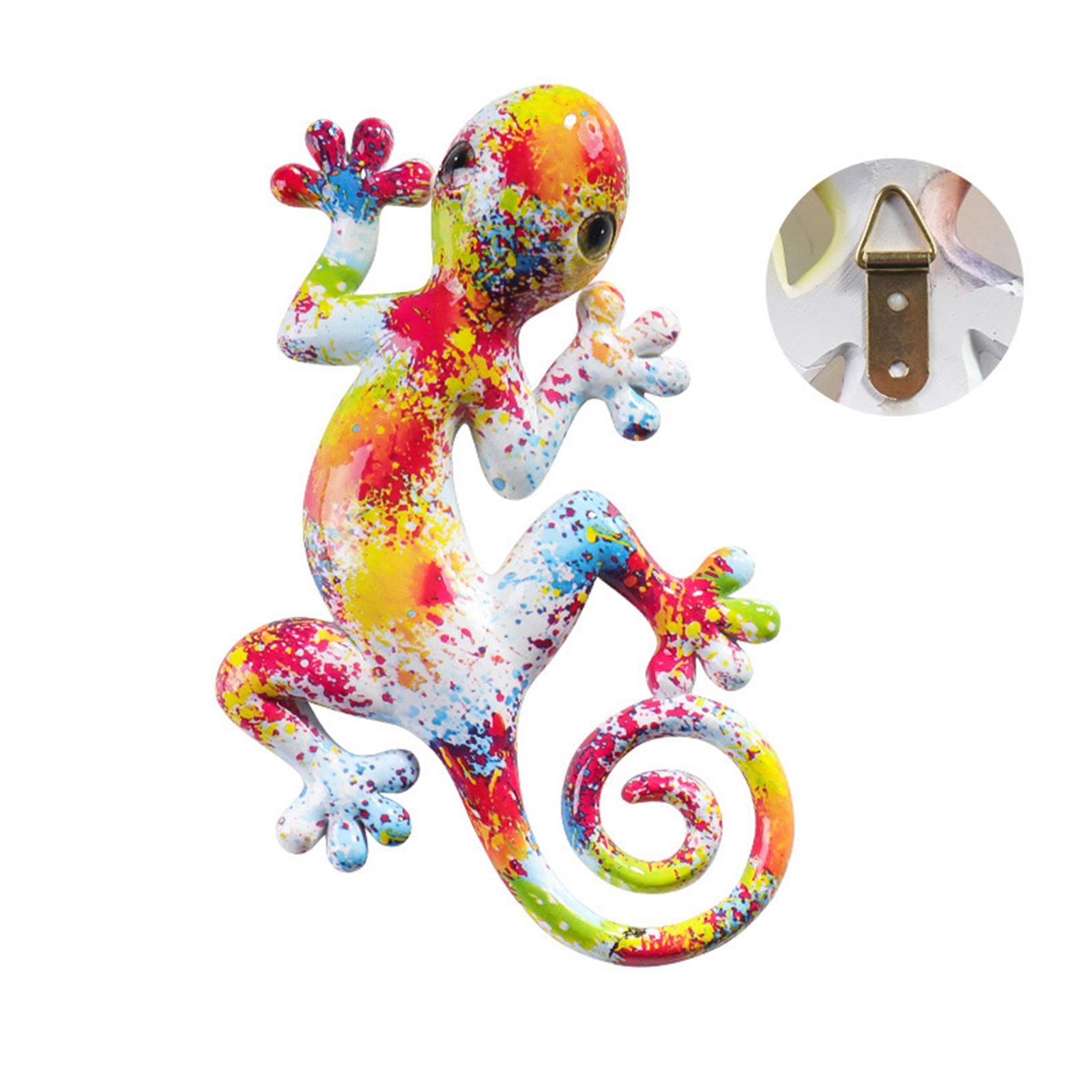 Gecko Wall Art Decor Gecko Wall Sculpture for Home Living Room Indoor Hook 19.5x12.5x3.7cm