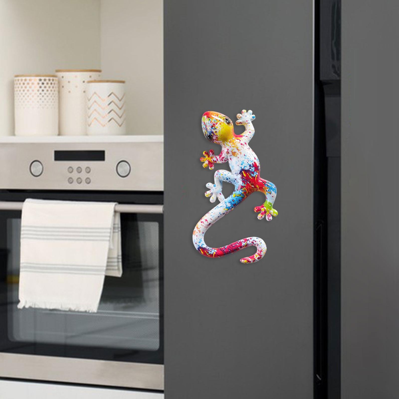 Gecko Wall Art Decor Gecko Wall Sculpture for Home Living Room Indoor Hook 14x8.5x2.5cm