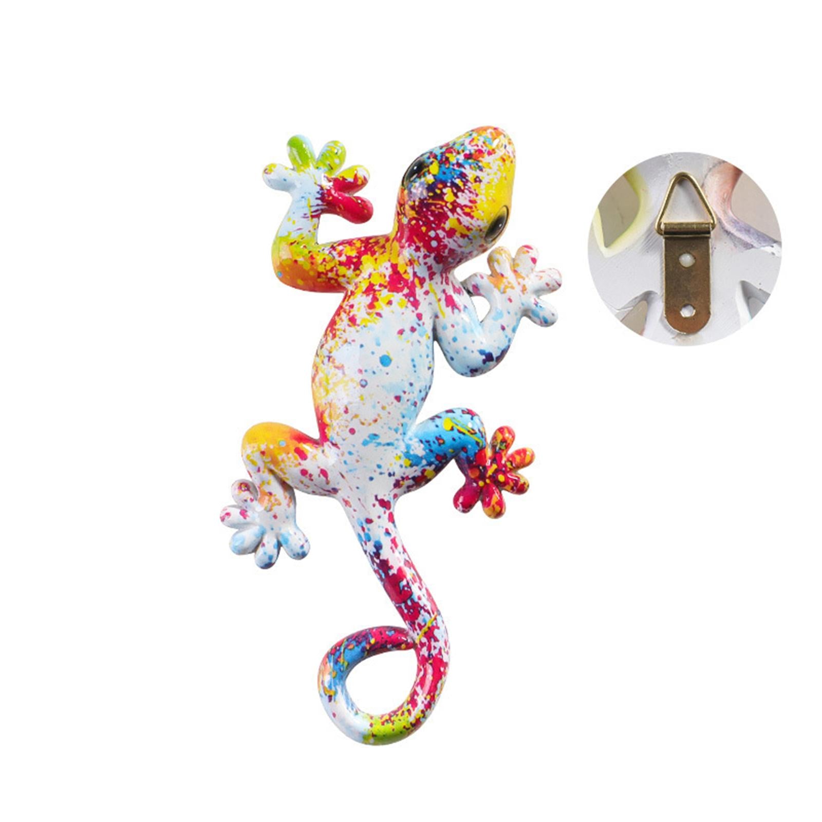 Gecko Wall Art Decor Gecko Wall Sculpture for Home Living Room Indoor Hook 15x7.5x2.5cm