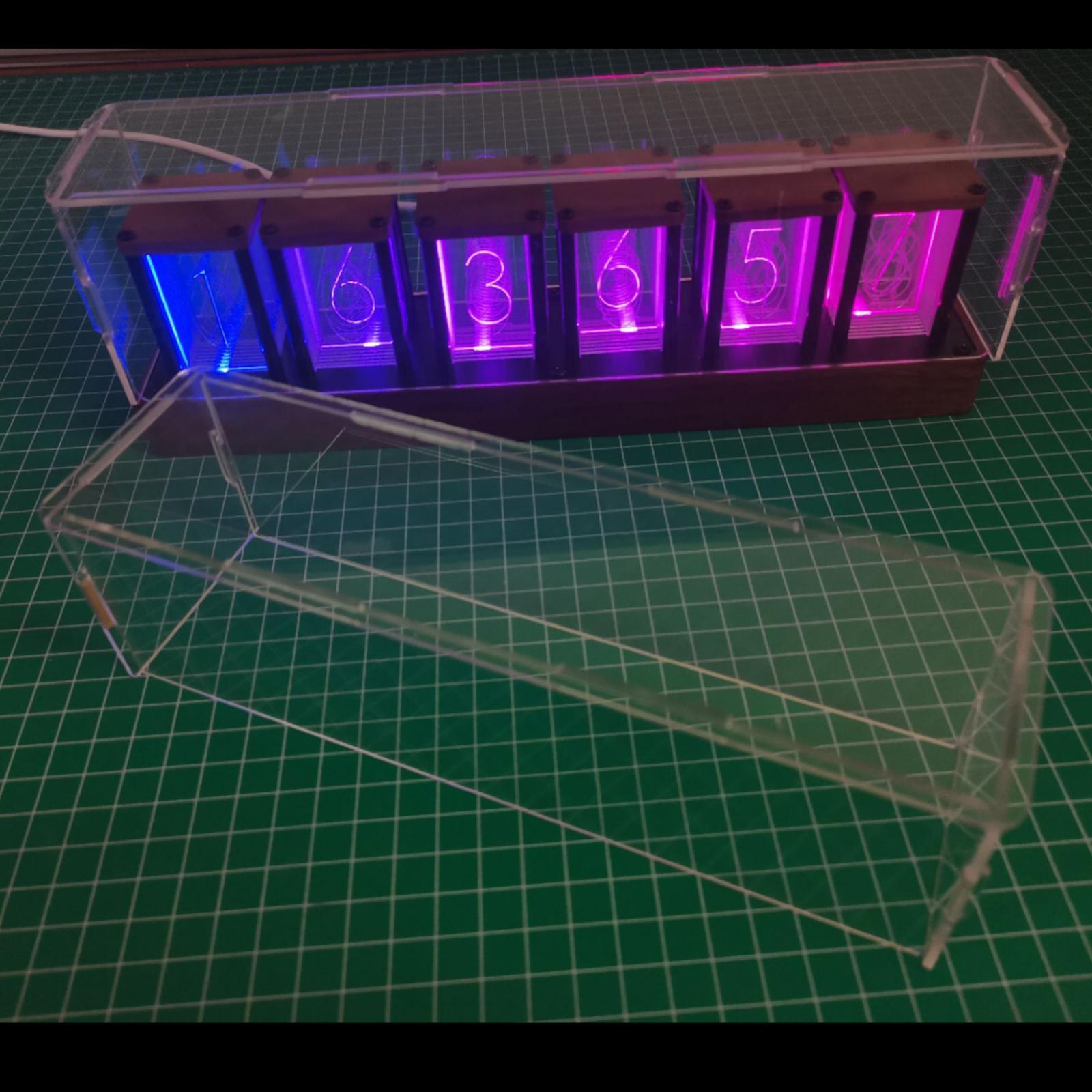 Nixie Tube Clock Transparent Dust Cover Versatile Accessories for Protecting 22.5x6.6x6.4cm