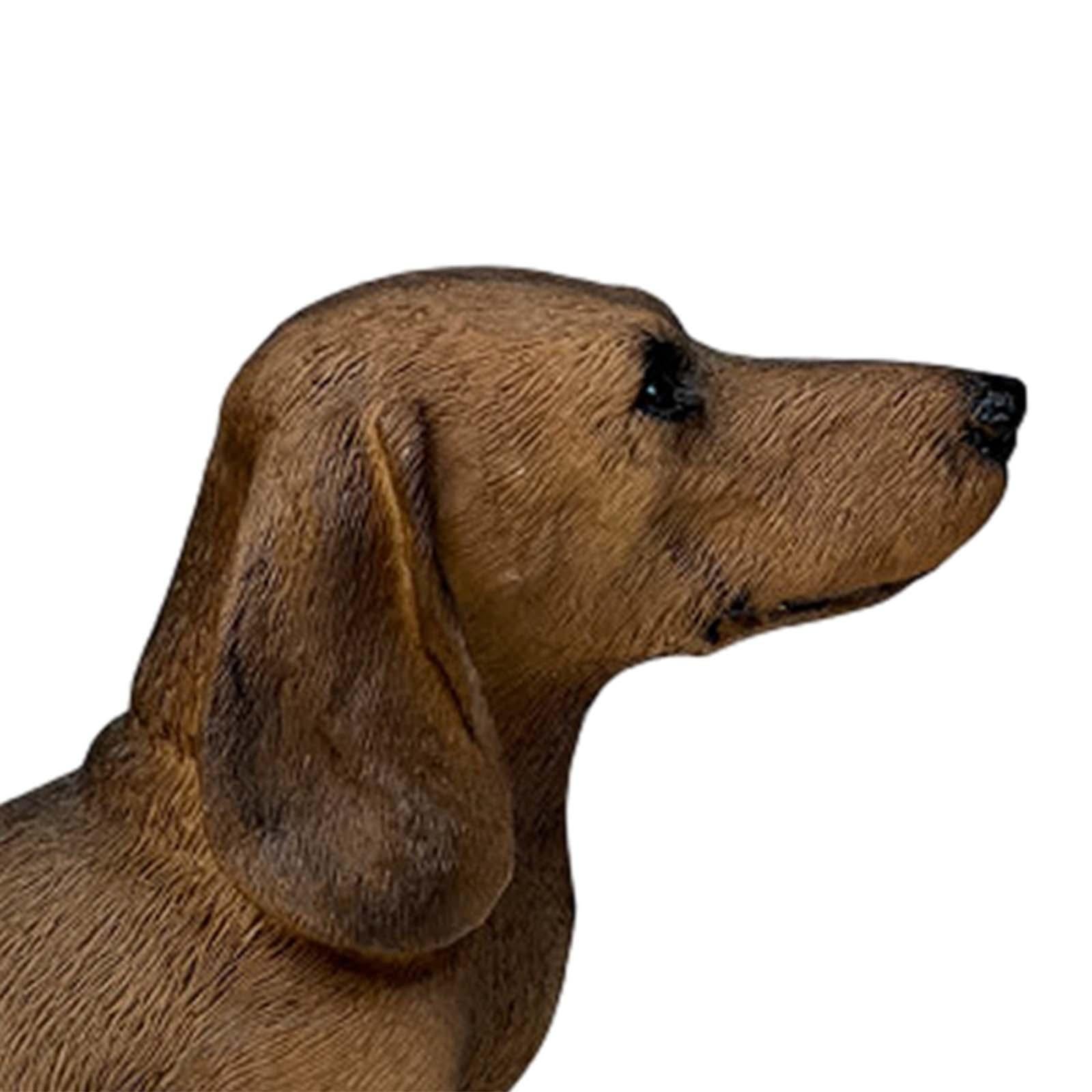 Dachshund Figurine Resin Dog Sculpture Dachshund Statue for Desktop Bookcase 24.5cmx9.5cmx15cm