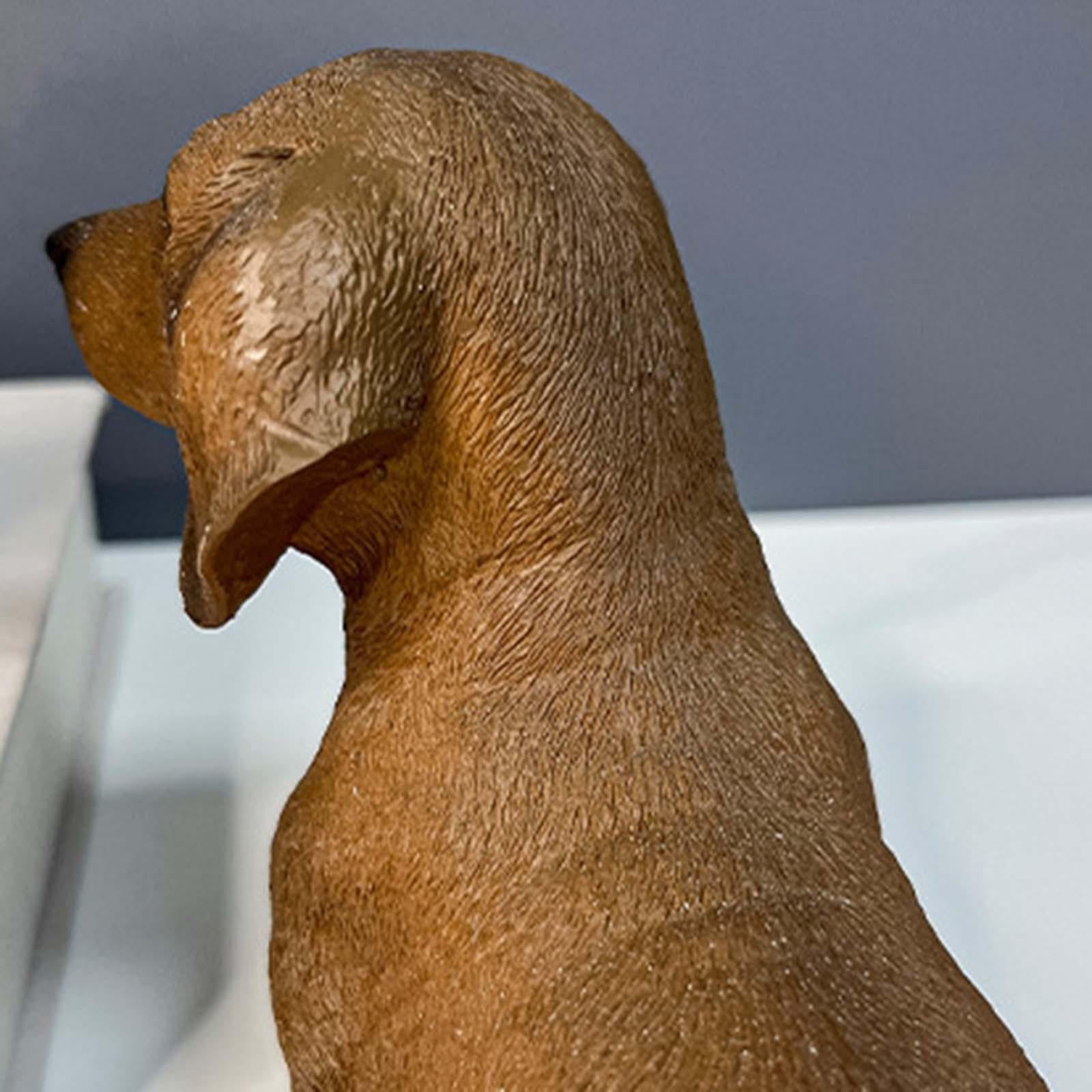 Dachshund Figurine Resin Dog Sculpture Dachshund Statue for Desktop Bookcase 24.5cmx9.5cmx15cm