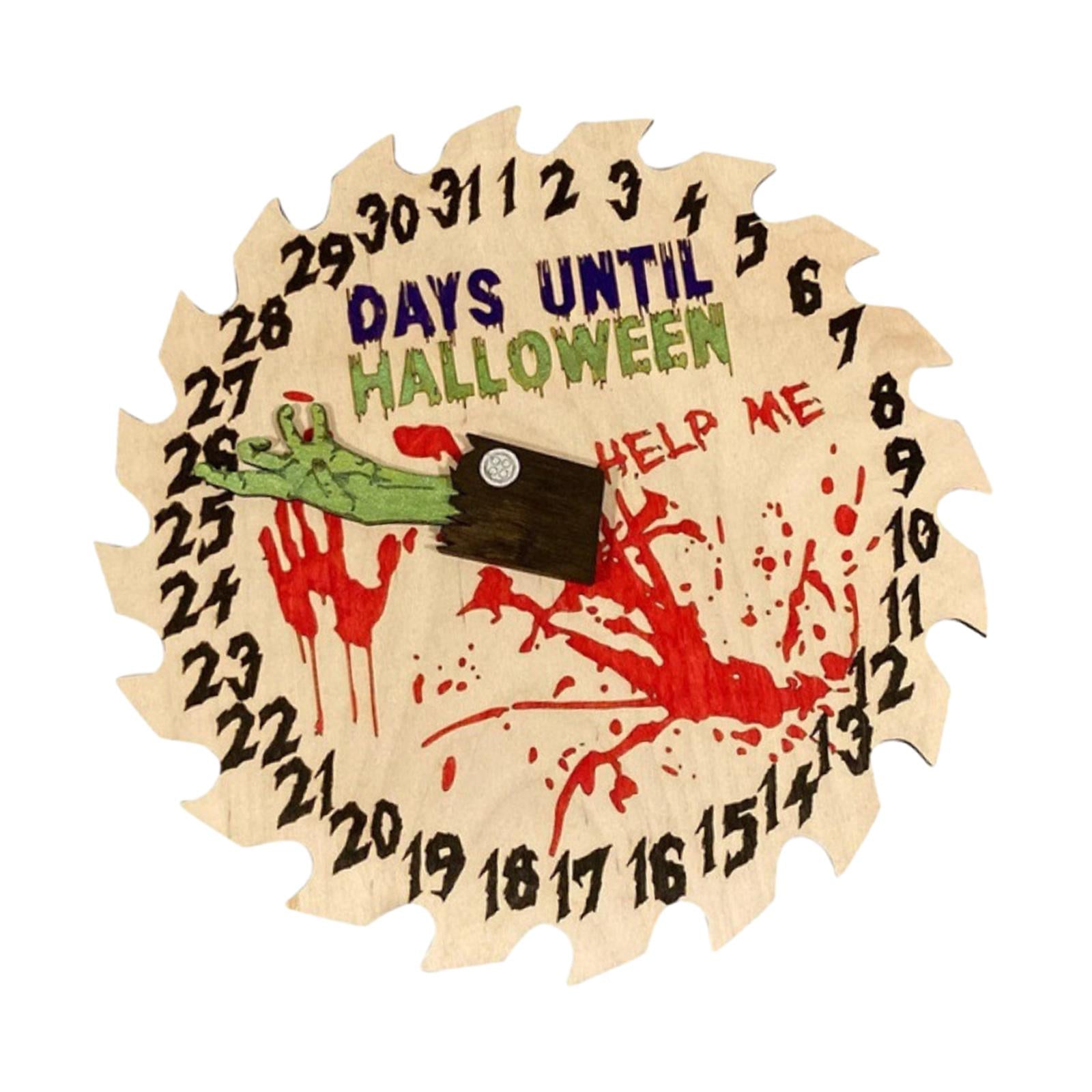 Halloween Advent Calendar Countdown Calendar Wooden Crafts for Party Holiday
