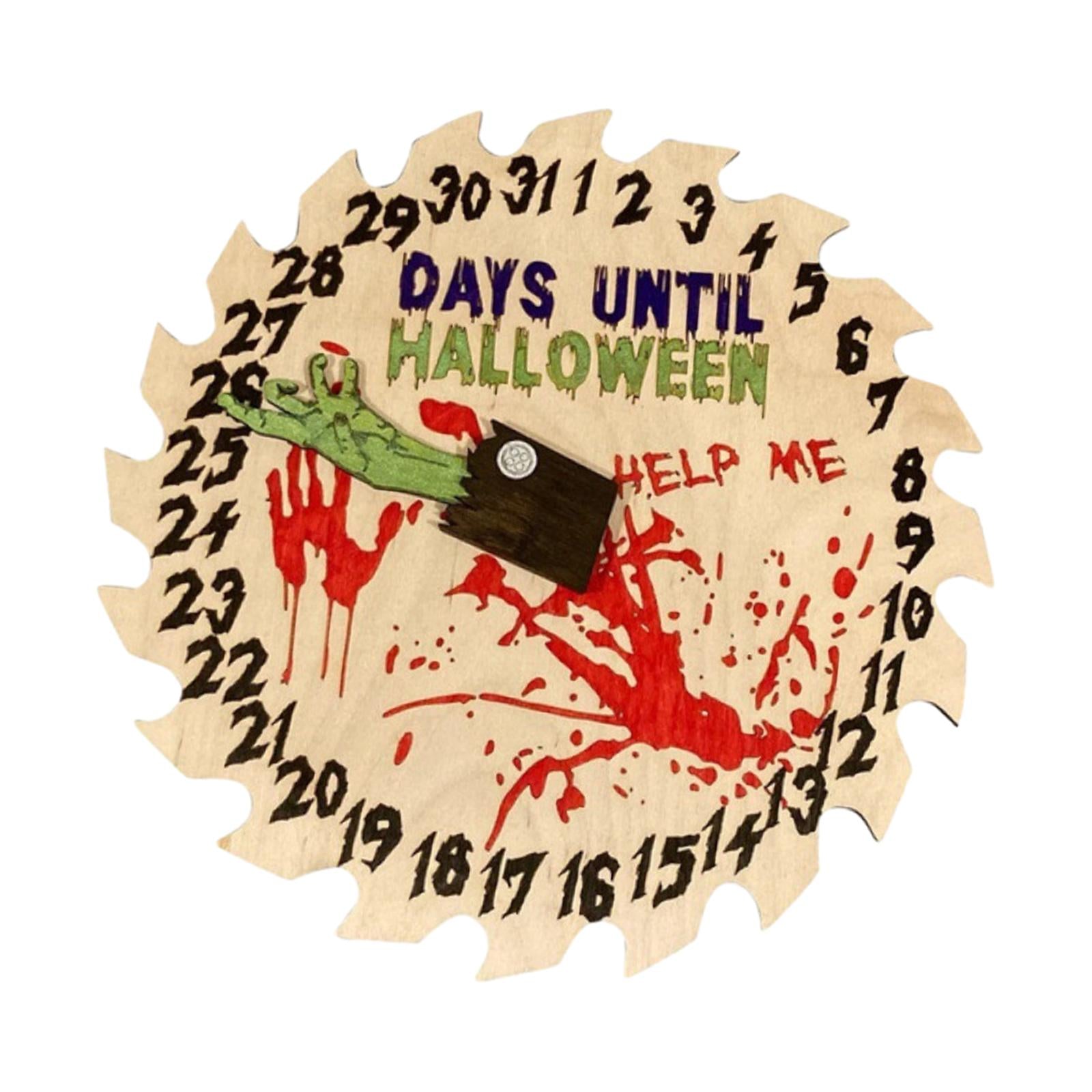 Halloween Advent Calendar Countdown Calendar Wooden Crafts for Party Holiday
