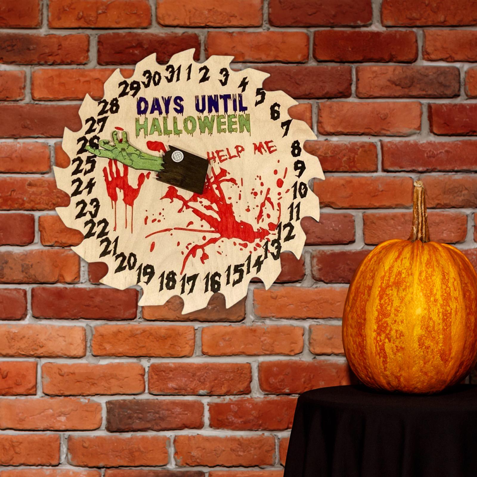 Halloween Advent Calendar Countdown Calendar Wooden Crafts for Party Holiday