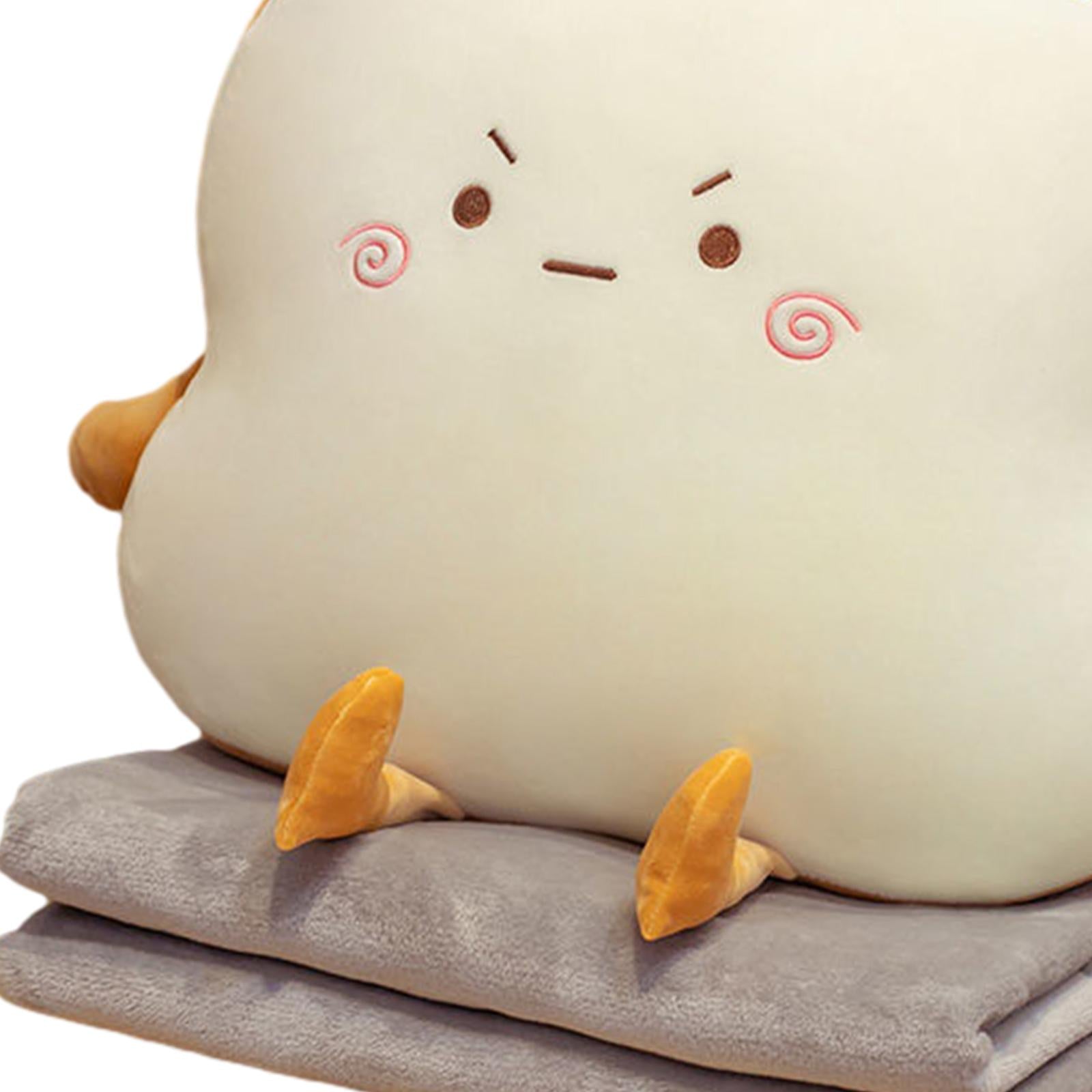 Bread Plush Pillow with Blanket Adorable Sofa Pillow for Bedroom Office Car Style D