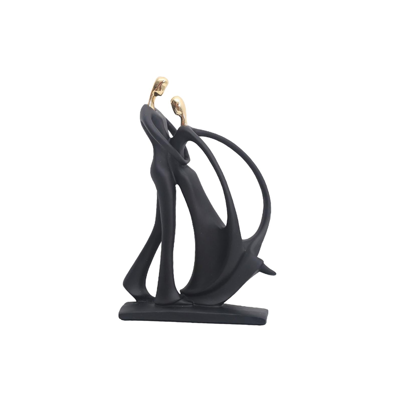 Abstract Statues Dancing Couple Figurines for Entrance Bookshelf Decorations style A