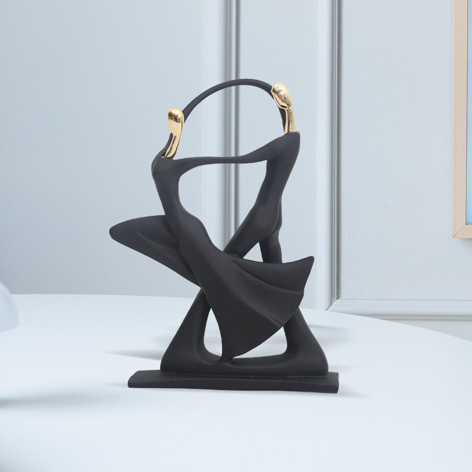 Abstract Statues Dancing Couple Figurines for Entrance Bookshelf Decorations style B