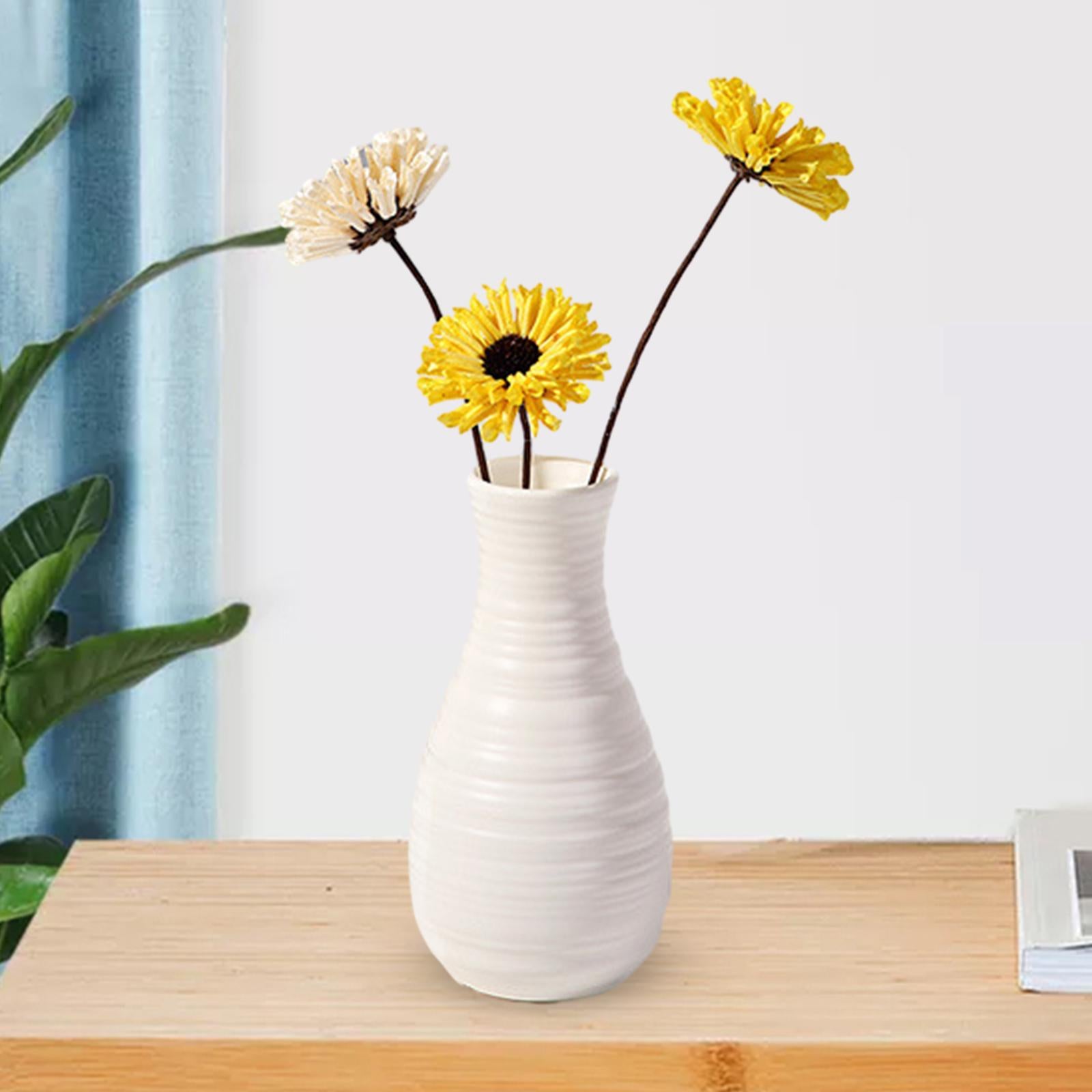 Nordic Flower Vase Plant Holder Modern Flower Pot for Home Desktop Farmhouse Style D 7X7X20.5cm