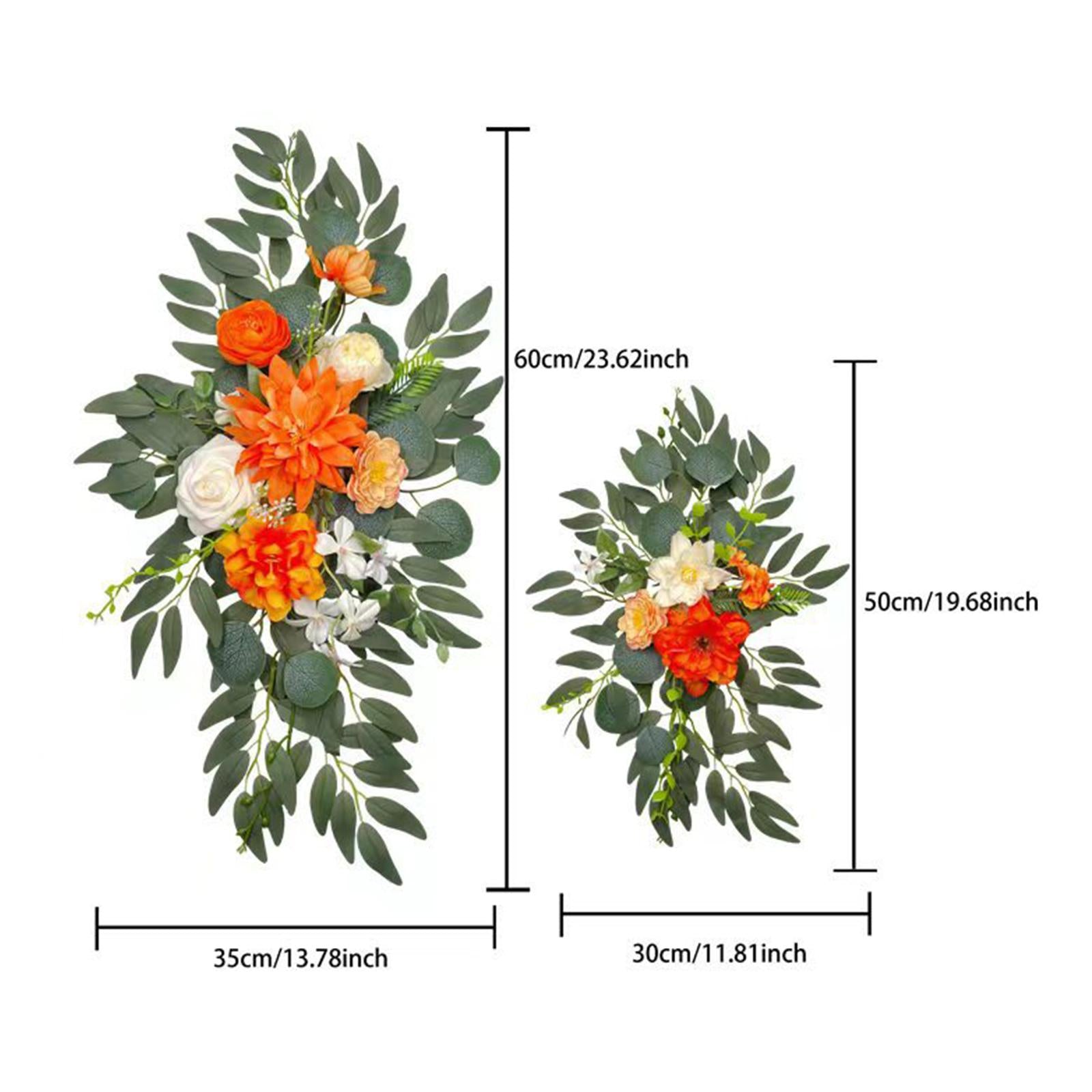 2Pcs Artificial Arch Flower Multicolor Ceremony Signs for Ceremony Reception