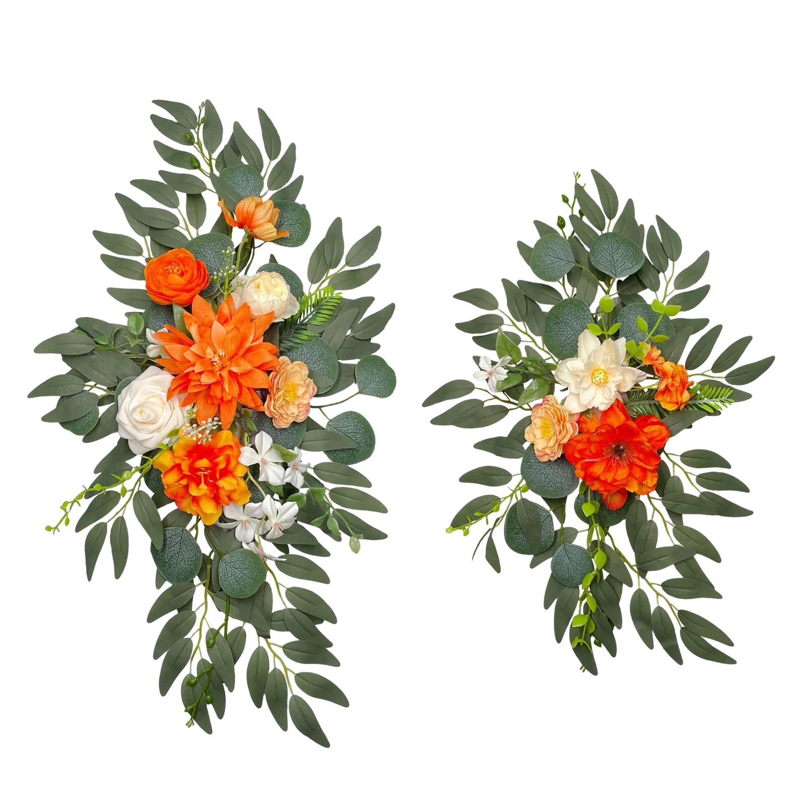 2Pcs Artificial Arch Flower Multicolor Ceremony Signs for Ceremony Reception