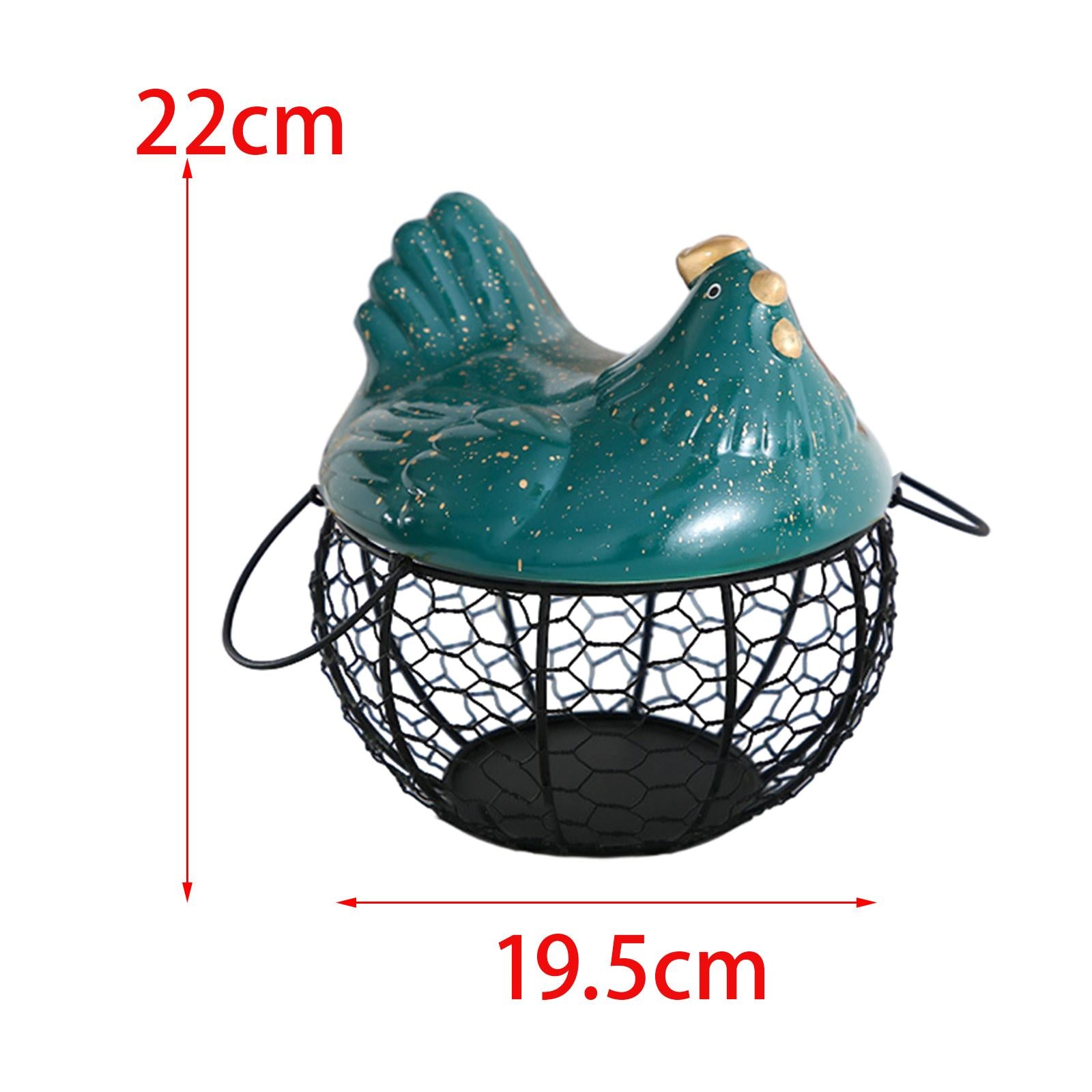 Egg Basket Large Capacity Rustic Egg Collection Basket Kitchen Egg Container Black with Small Dot