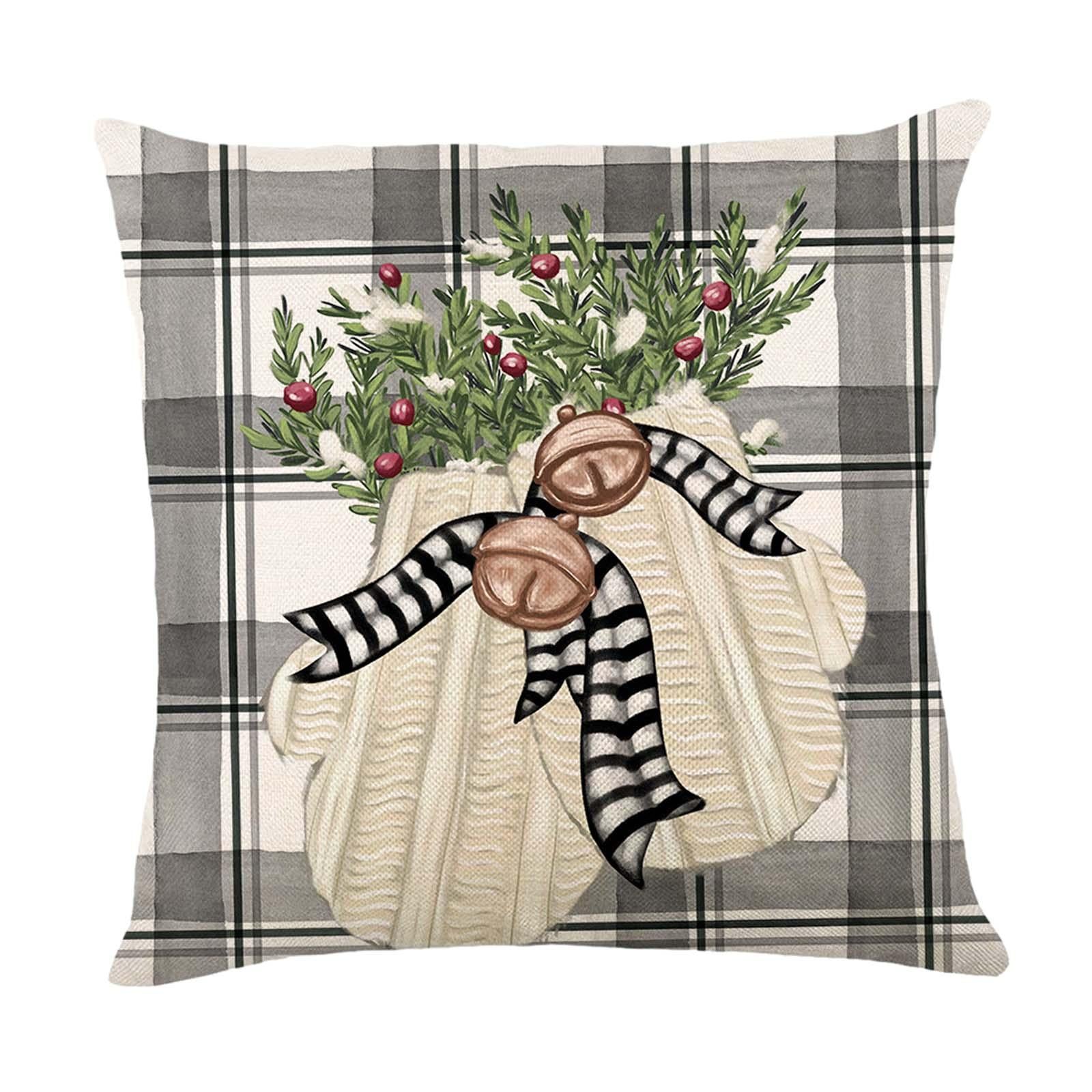 Throw Pillow Cover Decor Creative Soft Cushion Cover for Cafe Farmhouse Sofa Style B