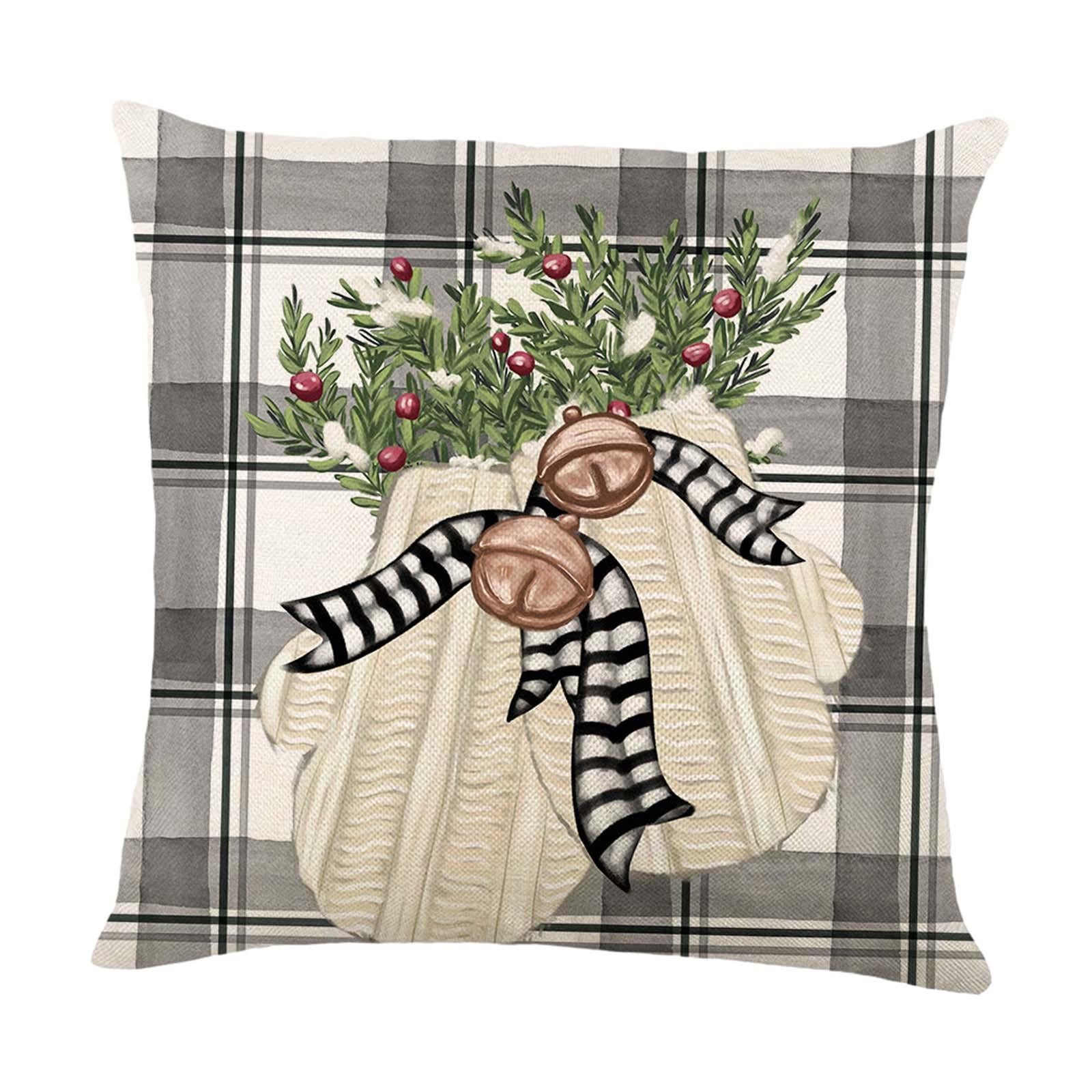 Throw Pillow Cover Decor Creative Soft Cushion Cover for Cafe Farmhouse Sofa Style B