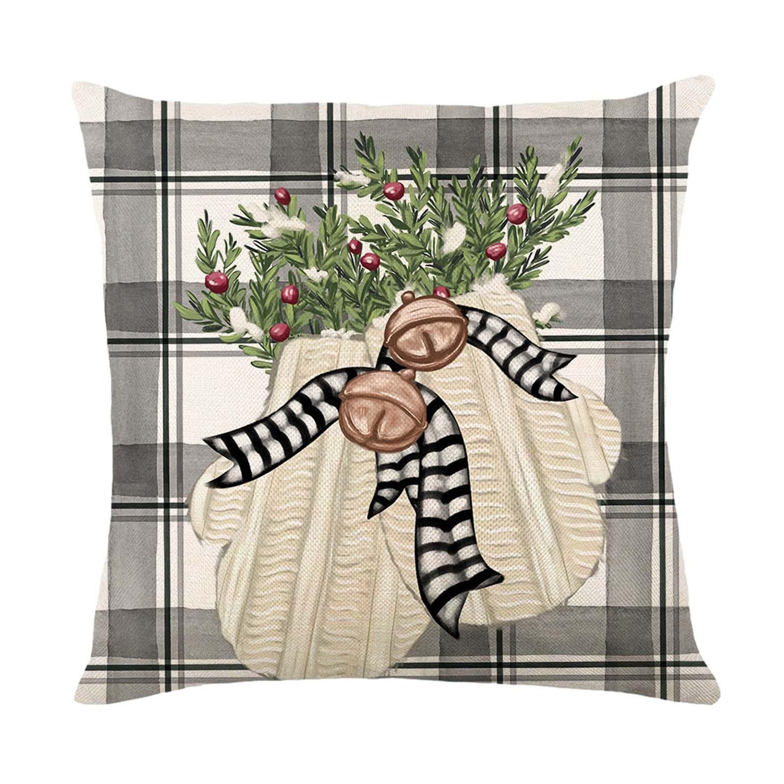 Throw Pillow Cover Decor Creative Soft Cushion Cover for Cafe Farmhouse Sofa Style B