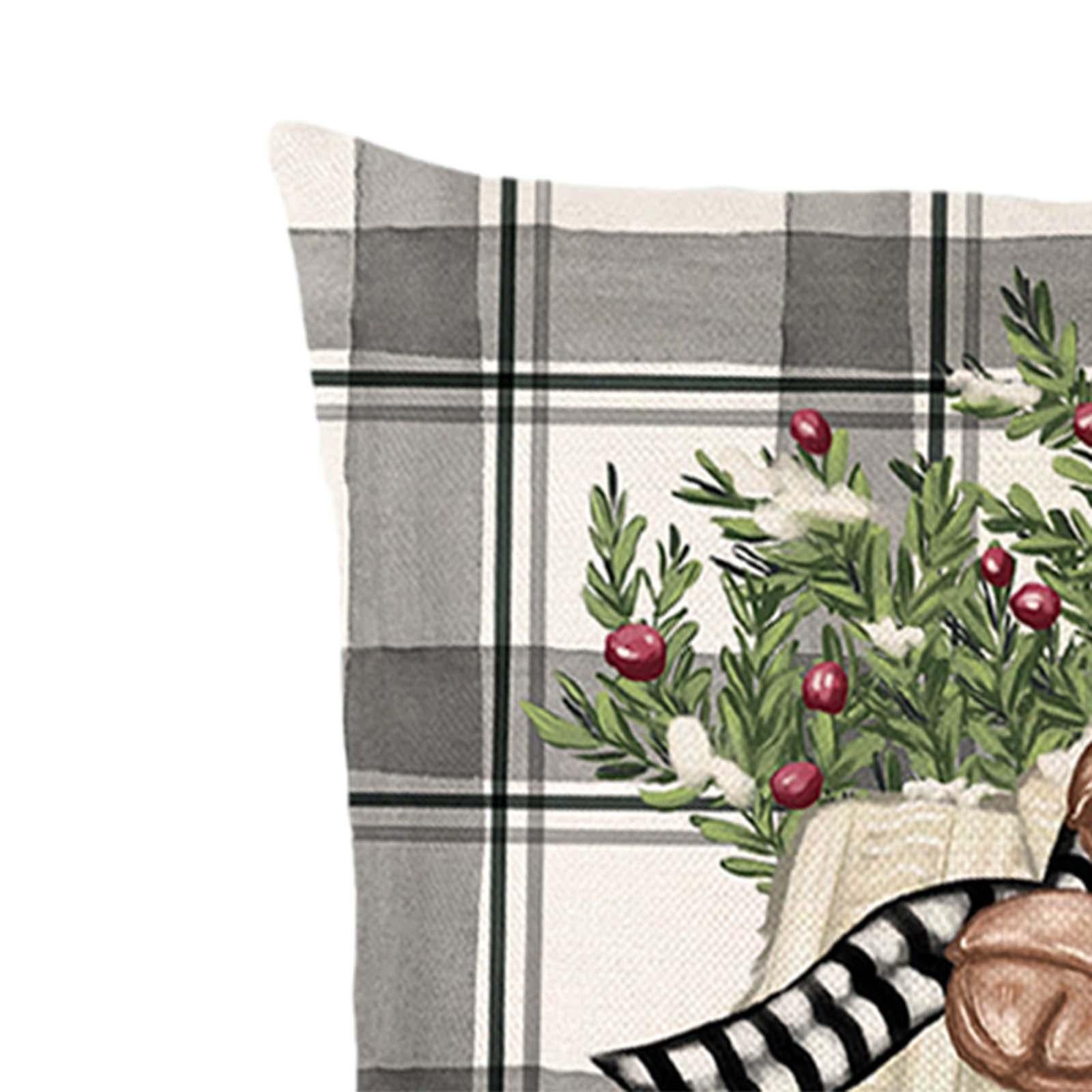Throw Pillow Cover Decor Creative Soft Cushion Cover for Cafe Farmhouse Sofa Style B