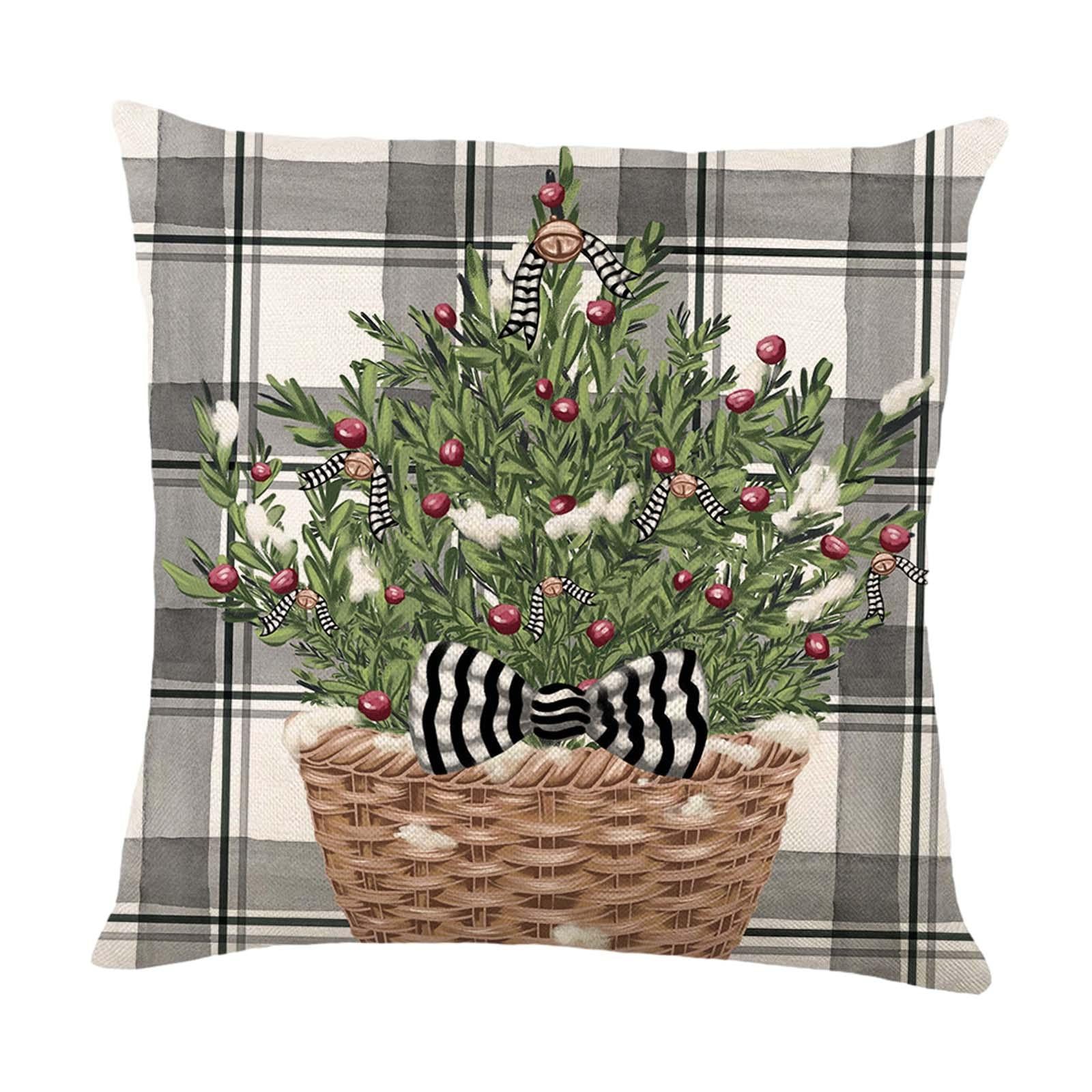 Throw Pillow Cover Decor Creative Soft Cushion Cover for Cafe Farmhouse Sofa Style C