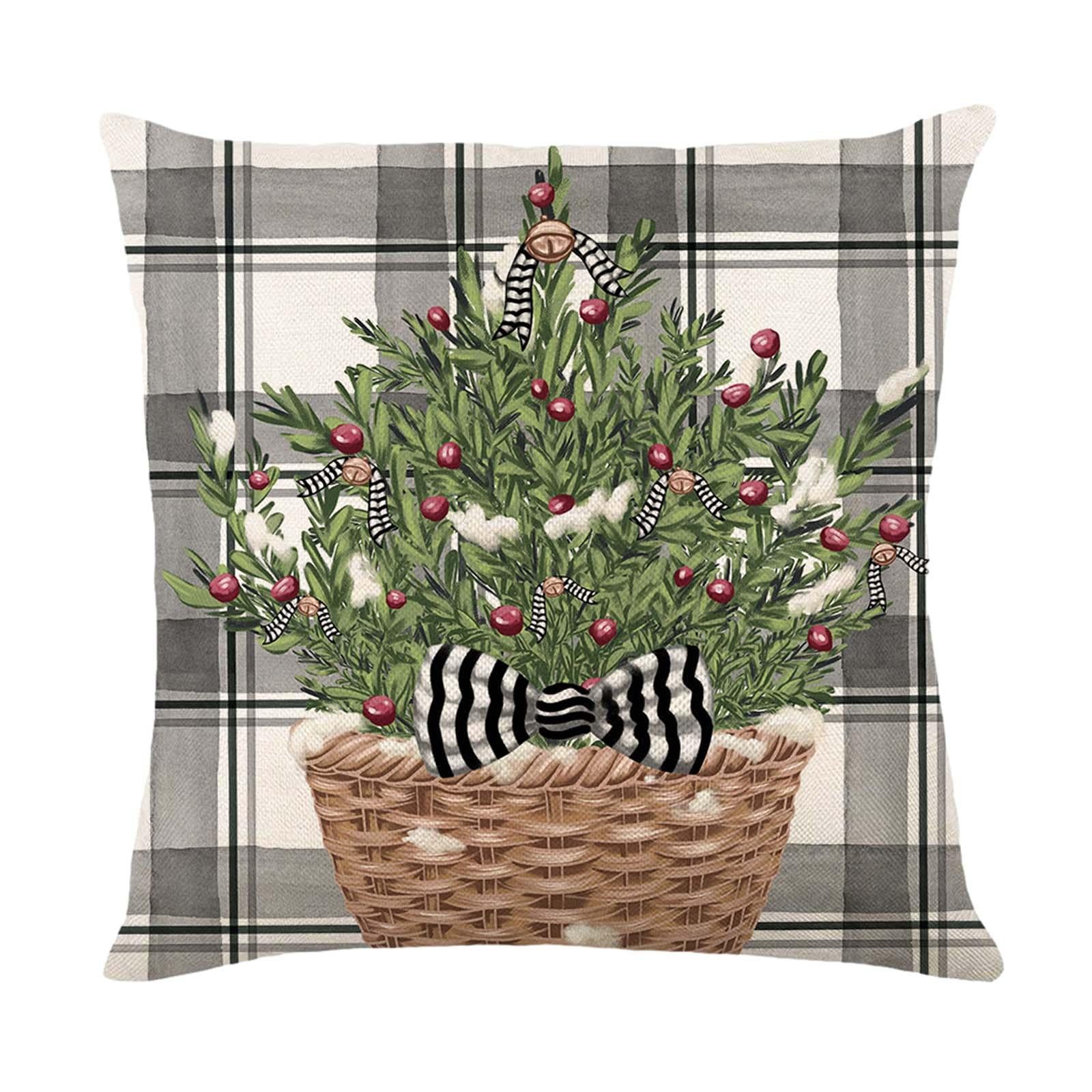 Throw Pillow Cover Decor Creative Soft Cushion Cover for Cafe Farmhouse Sofa Style C