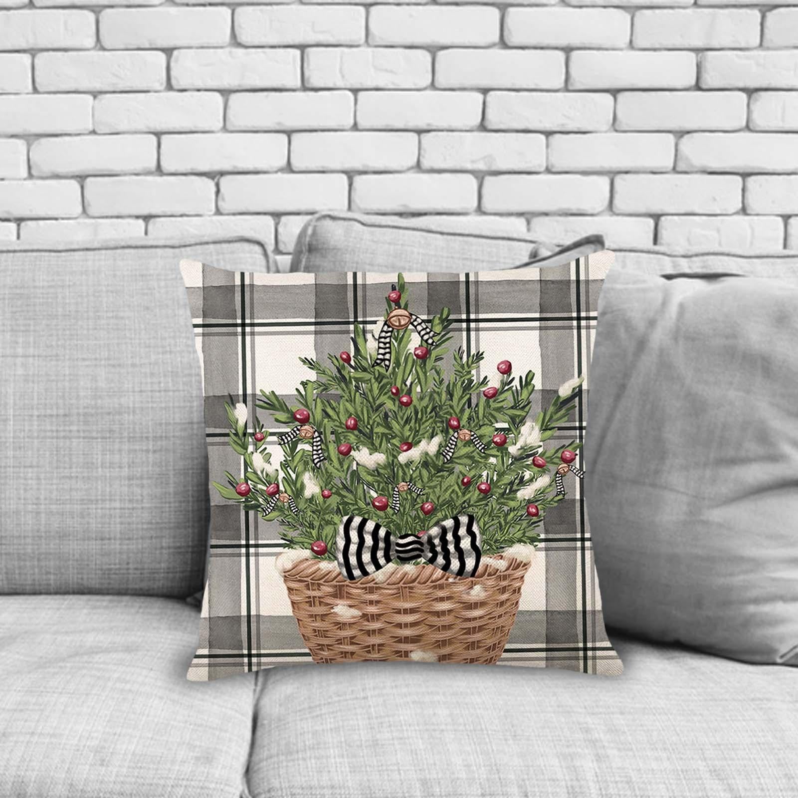 Throw Pillow Cover Decor Creative Soft Cushion Cover for Cafe Farmhouse Sofa Style C