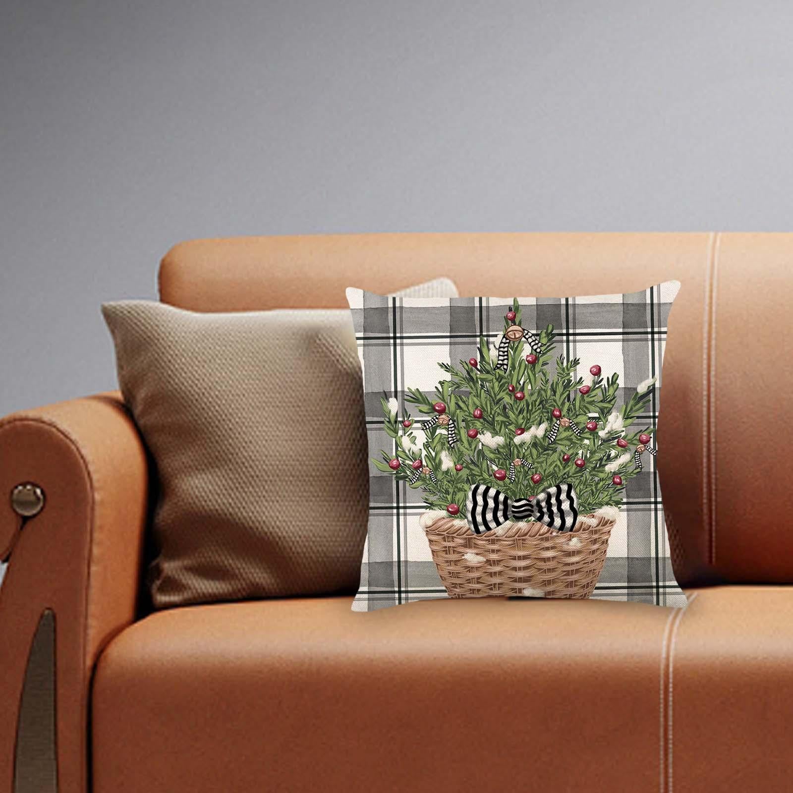 Throw Pillow Cover Decor Creative Soft Cushion Cover for Cafe Farmhouse Sofa Style C