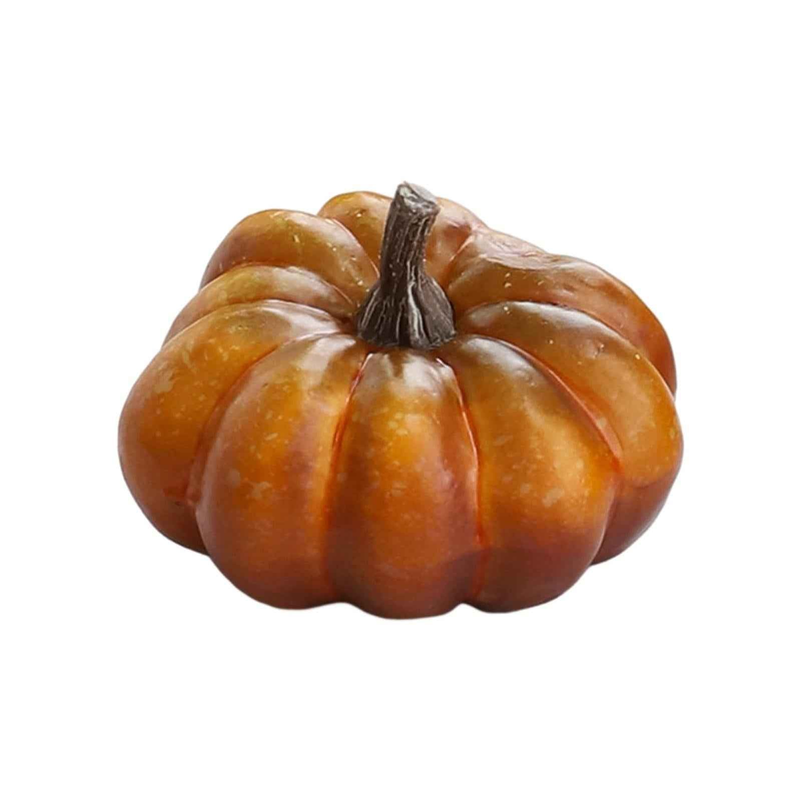 Artificial Pumpkin Halloween Foam Pumpkins Decor Table Centerpiece 4.5x7.5cm Coffee