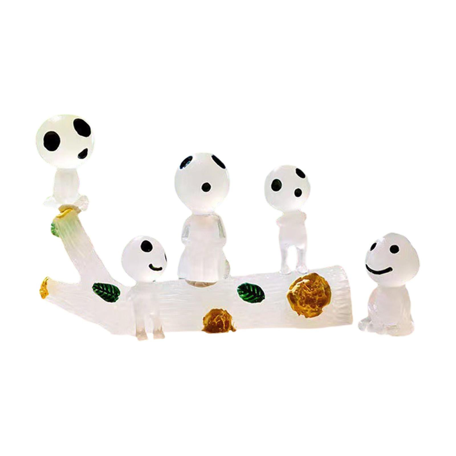 Cartoon Halloween Luminous Stump and Ghosts Figurine Statues for Halloween