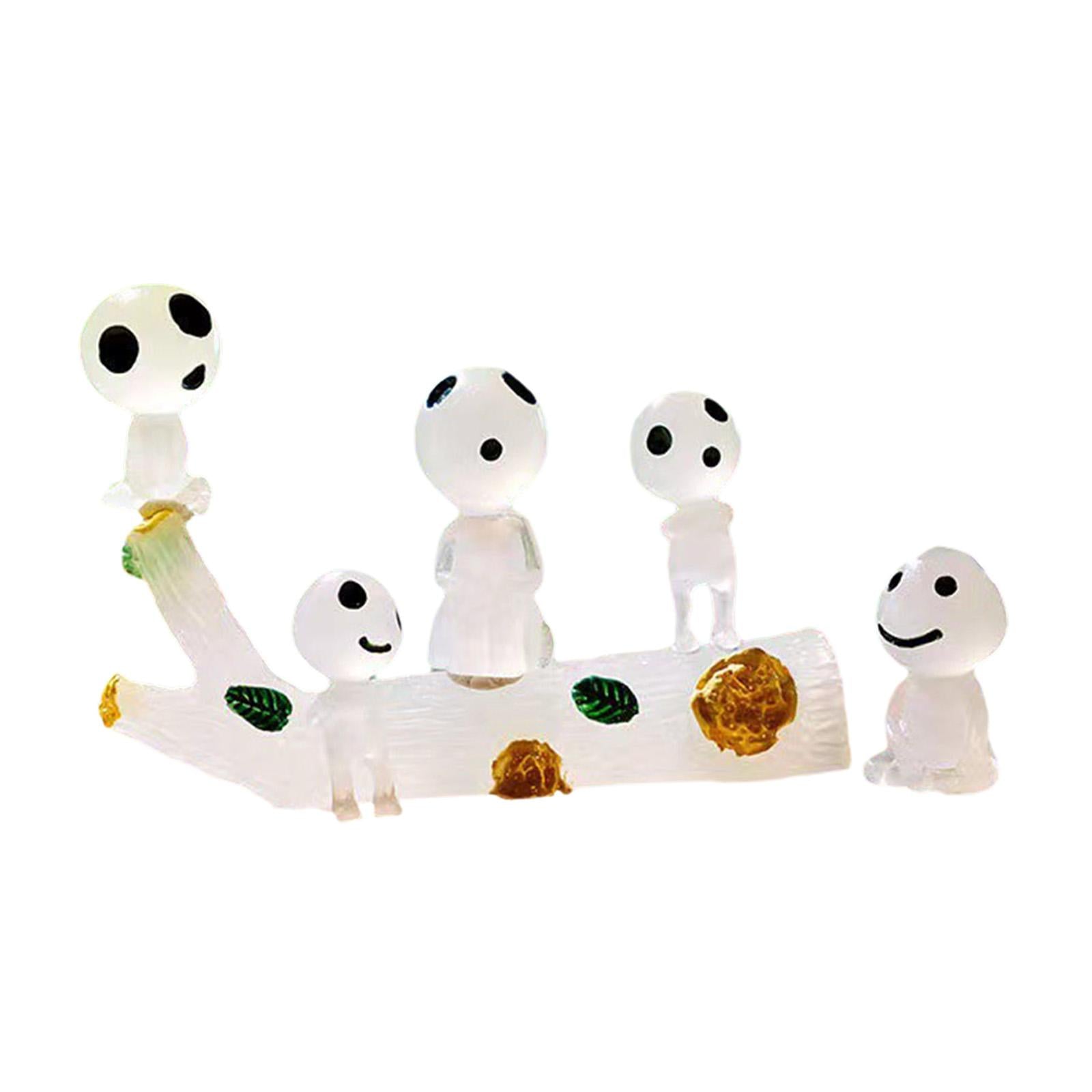 Cartoon Halloween Luminous Stump and Ghosts Figurine Statues for Halloween