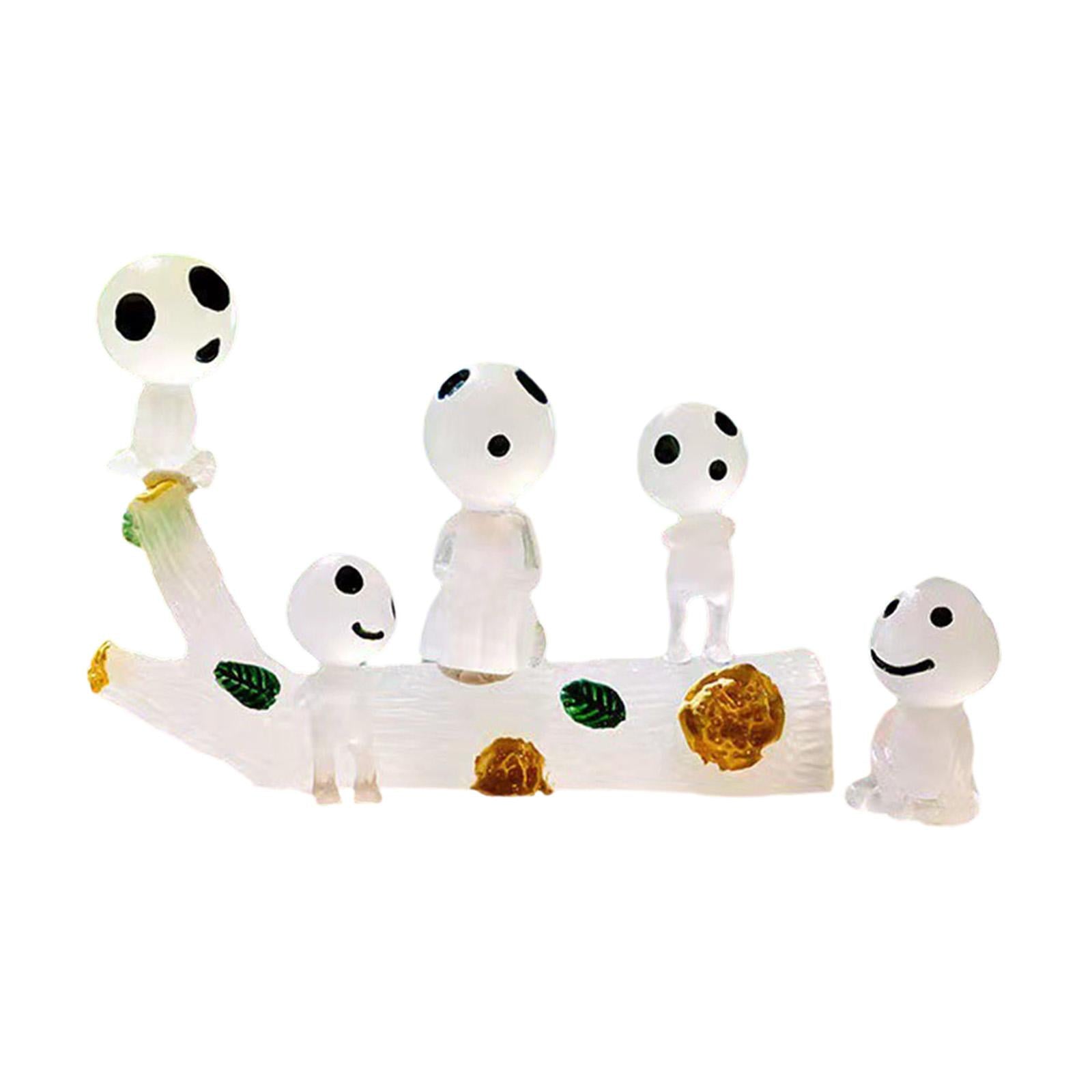 Cartoon Halloween Luminous Stump and Ghosts Figurine Statues for Halloween