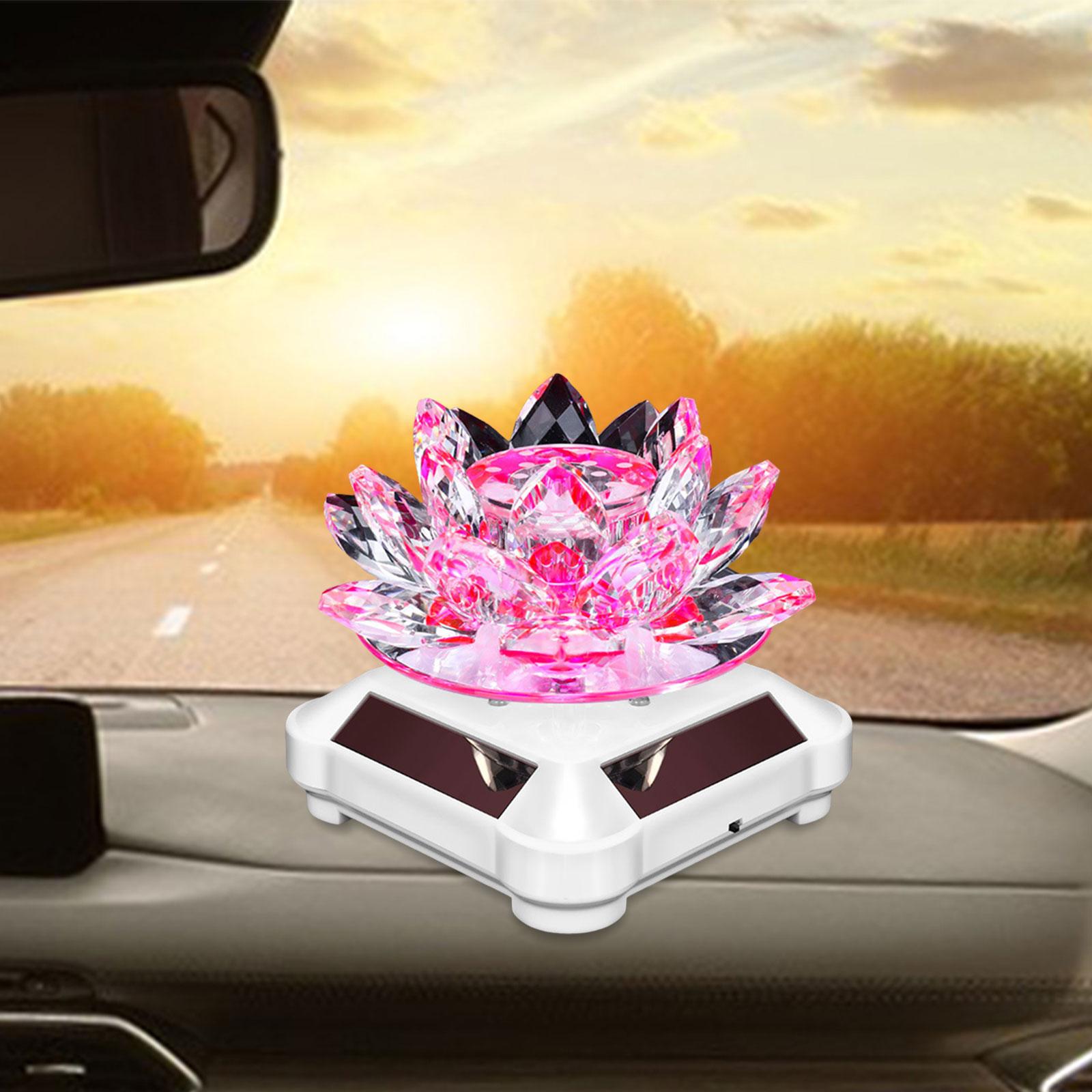 Car Perfume Decoration Portable Solar Powered for Car Dashboards Home Office Pink