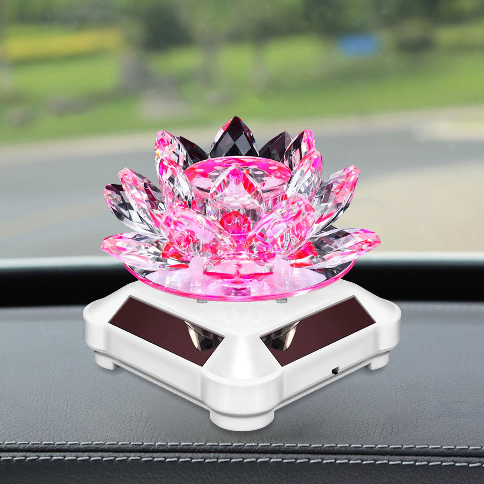 Car Perfume Decoration Portable Solar Powered for Car Dashboards Home Office Pink