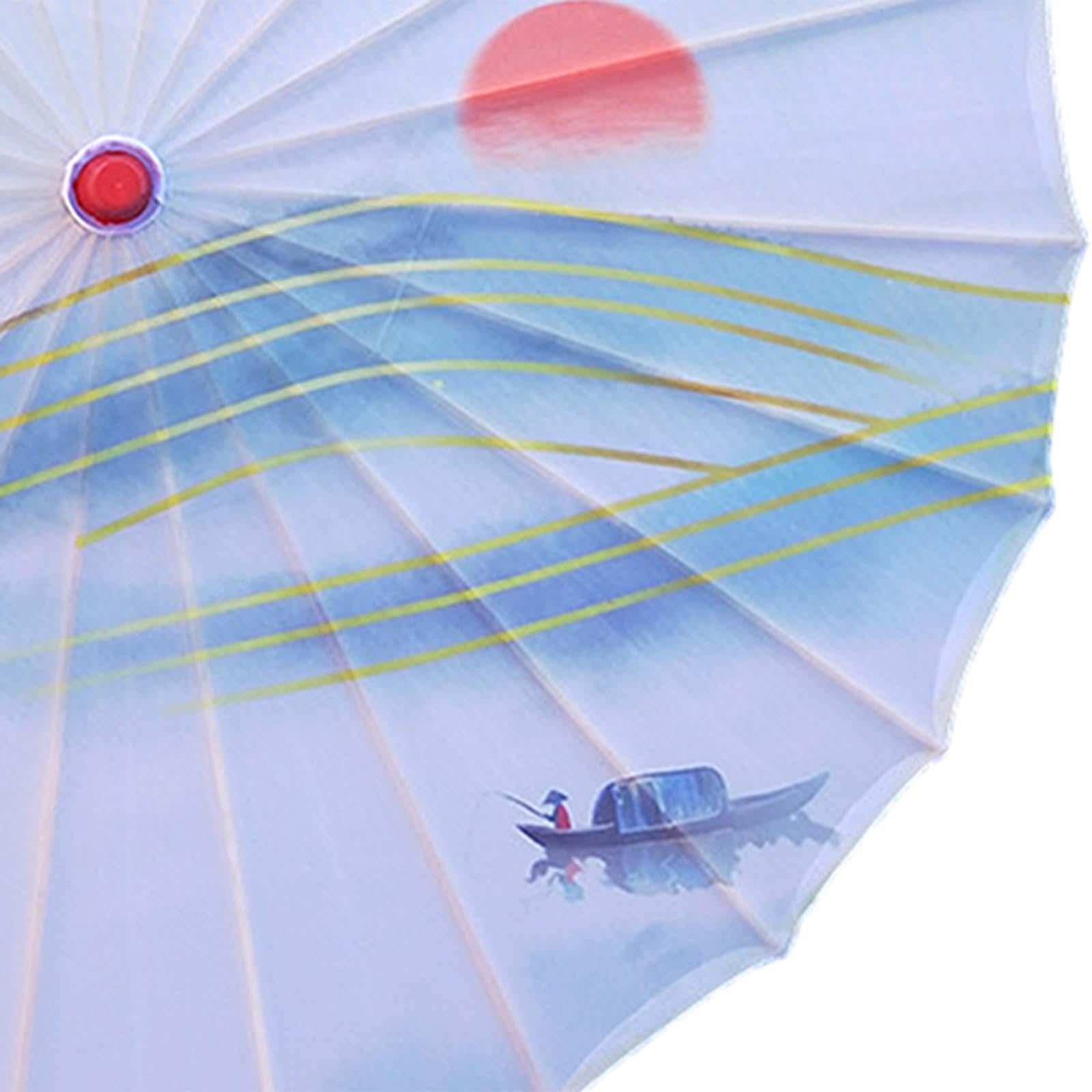 Chinese Oiled Paper Umbrella Dancing Props for Wedding Dance Recitals Events Style F