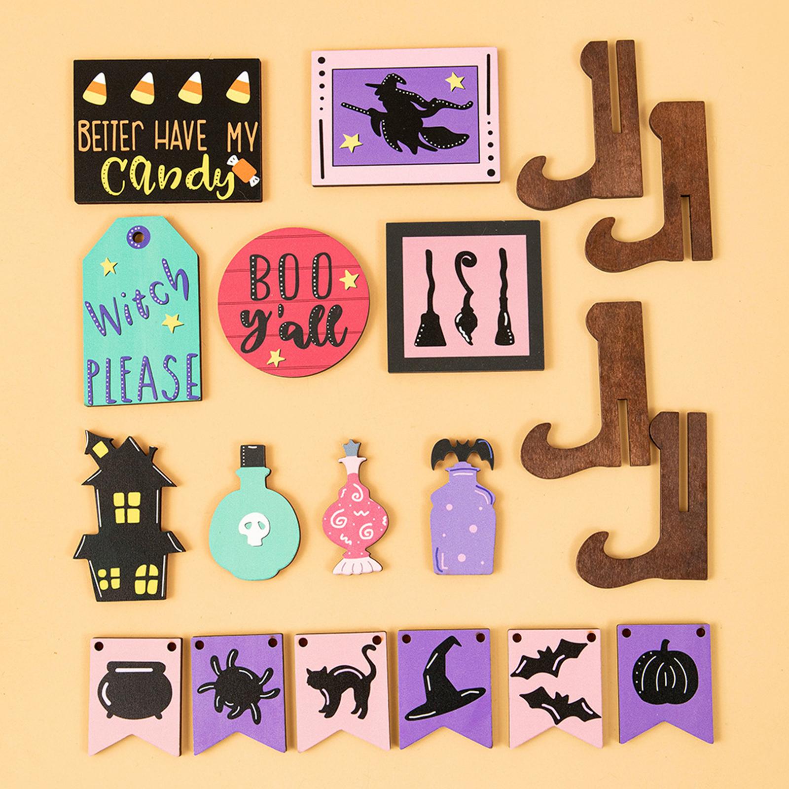 Halloween Tiered Tray Decoration Set for Party Favors Living Room Restaurant