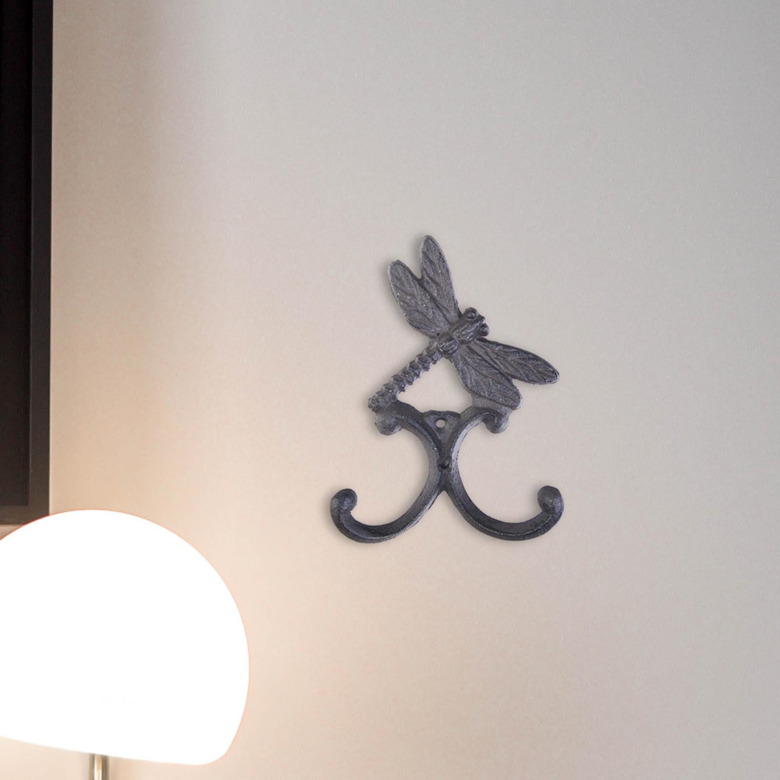 Wall Hook Wall Mount Heavy Duty Home Decoration Key Hook for Bag Jacket Keys Dragonfly