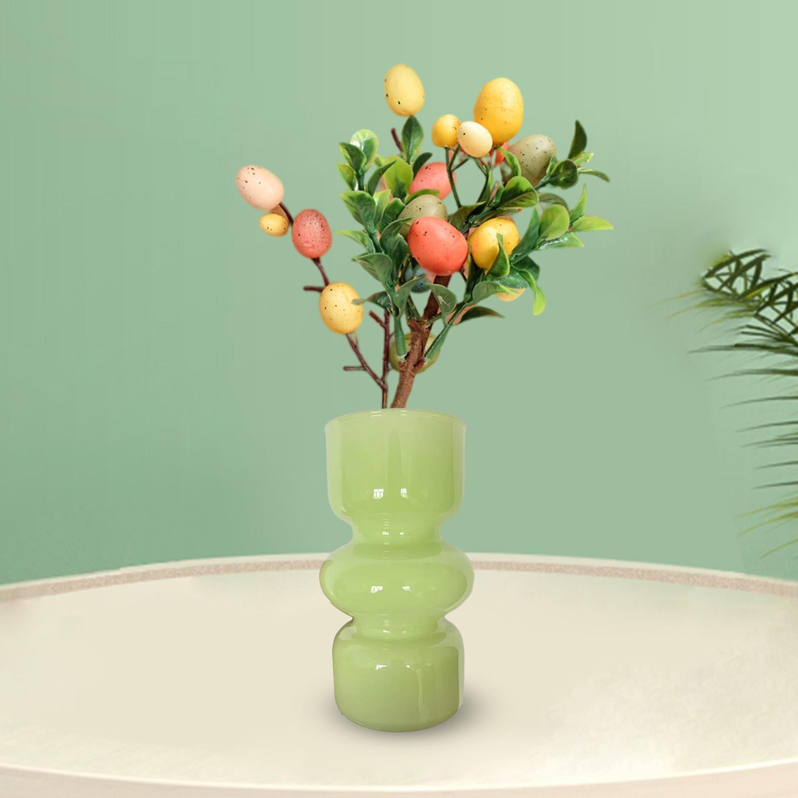 Clear Glass Vase Nordic Decorative Art Vases for Bedroom Living Room Kitchen green