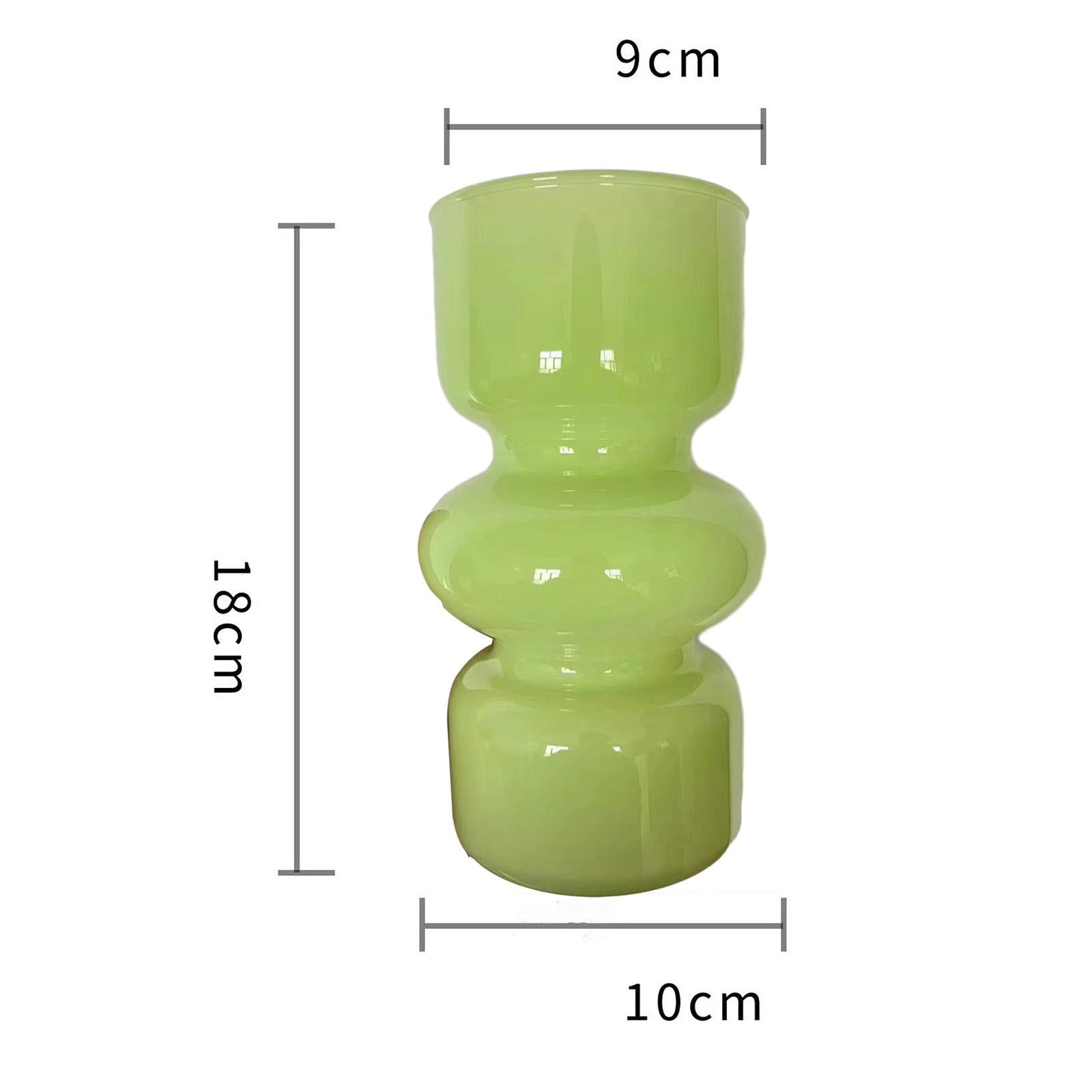 Clear Glass Vase Nordic Decorative Art Vases for Bedroom Living Room Kitchen green
