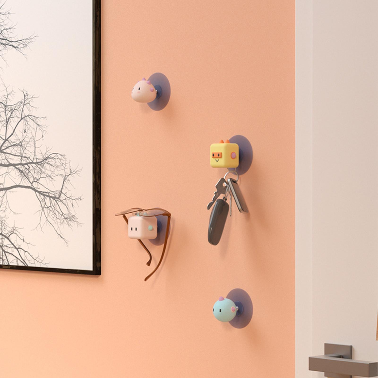 Cartoon Wall Hook Keys Storage Shelf Hanging Coats Towels Hats Cute Key Hook style A