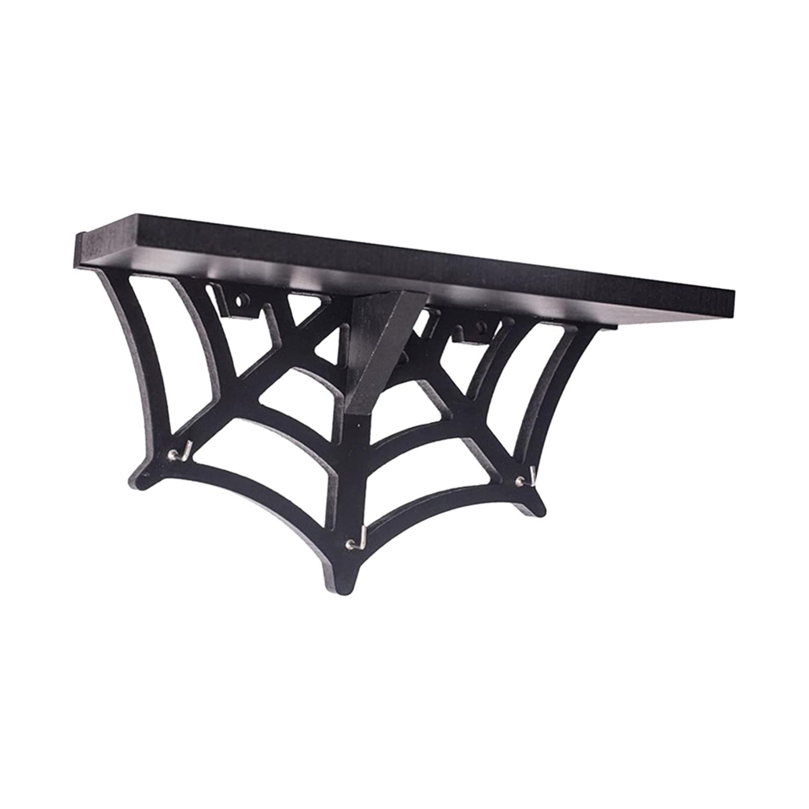 Halloween Wall Mounted Shelf Black Floating Storage Rack for Office Bathroom