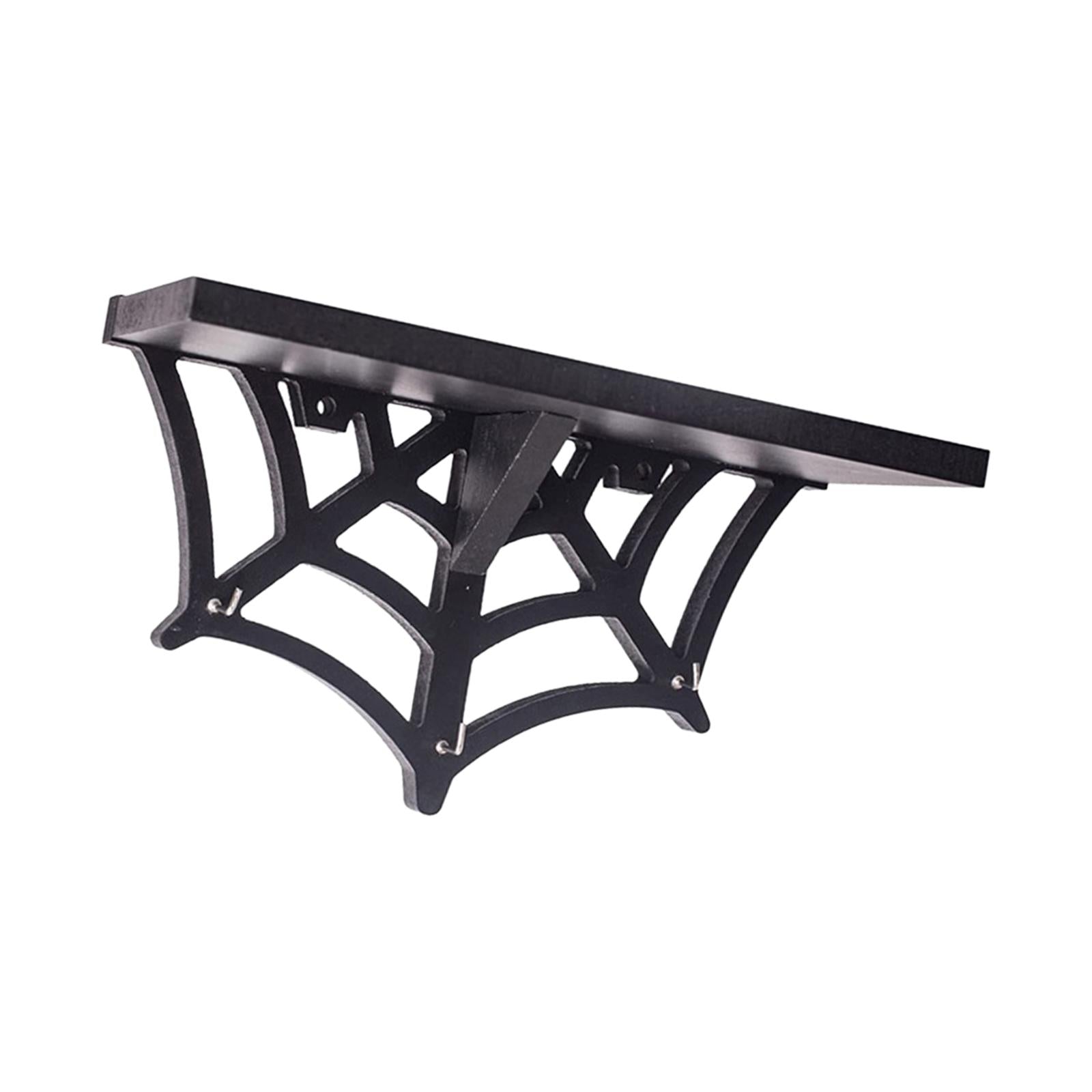 Halloween Wall Mounted Shelf Black Floating Storage Rack for Office Bathroom