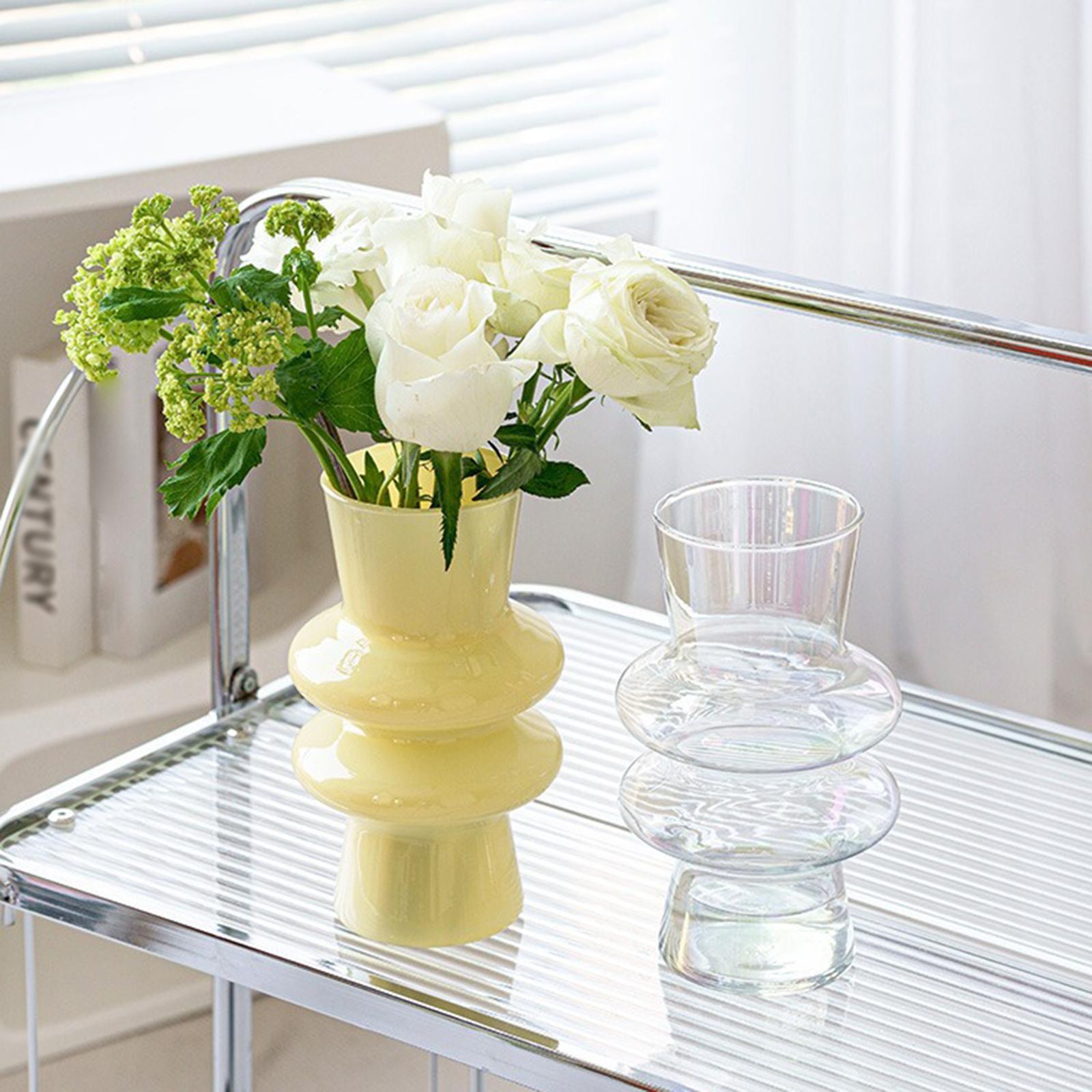 Glass Flower Vase Bud Vase Modern Decorative Vases for Desktop Office Indoor