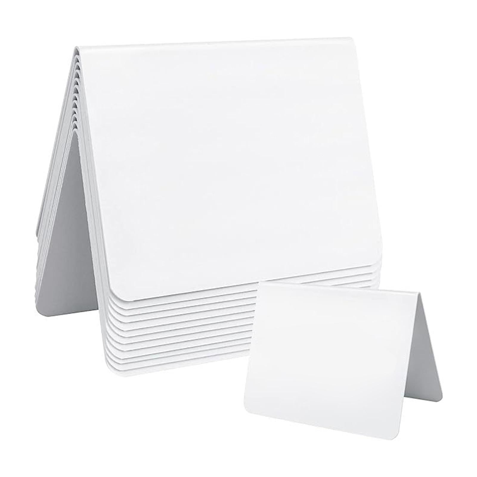 12Pcs Message Number Tag Signs Reusable Table Signs for Bakery Table Numbers White