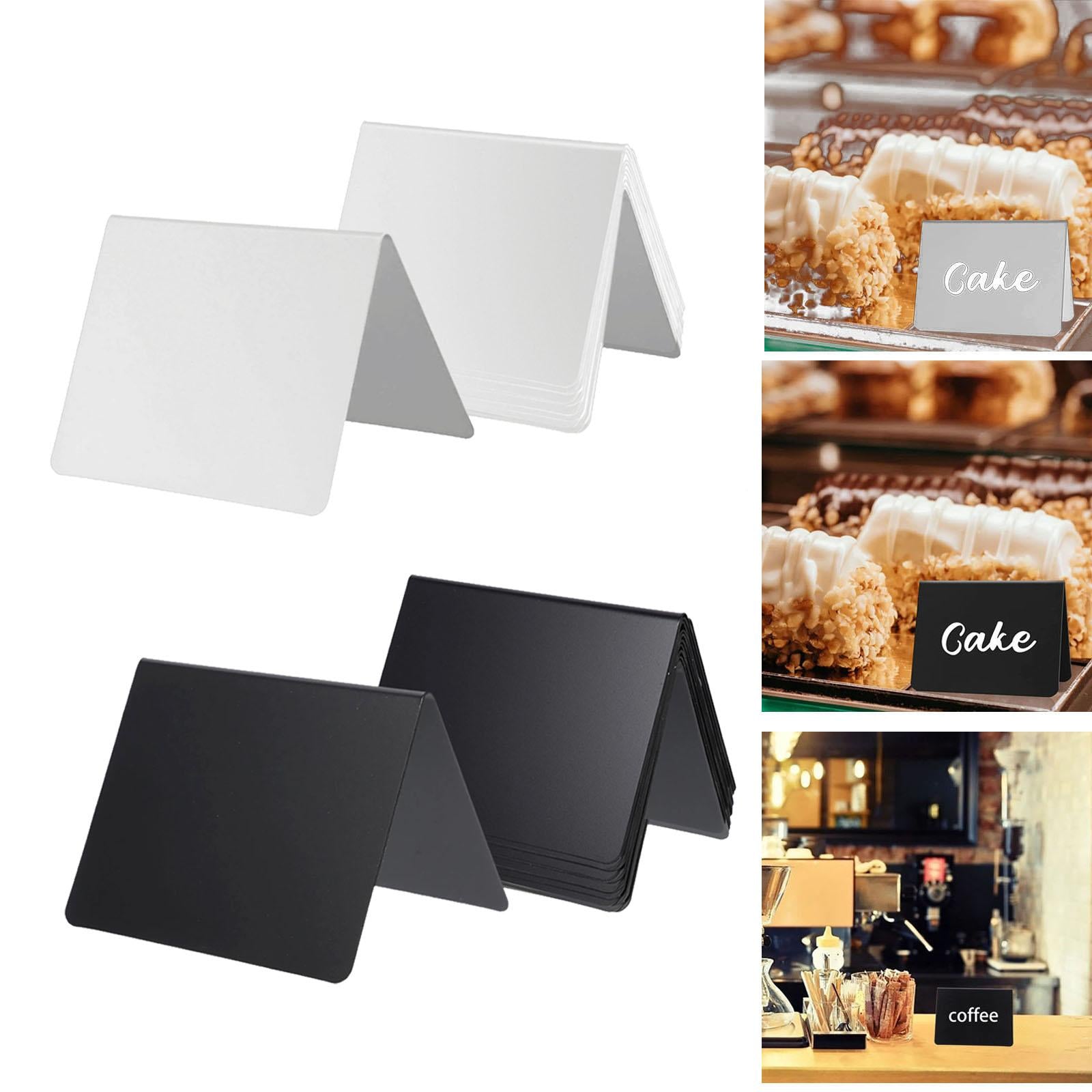 12Pcs Message Number Tag Signs Reusable Table Signs for Bakery Table Numbers White