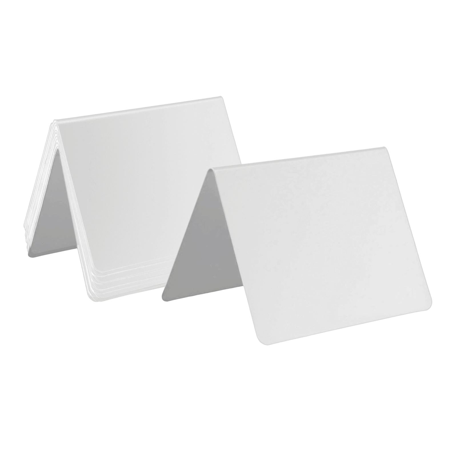 12Pcs Message Number Tag Signs Reusable Table Signs for Bakery Table Numbers White