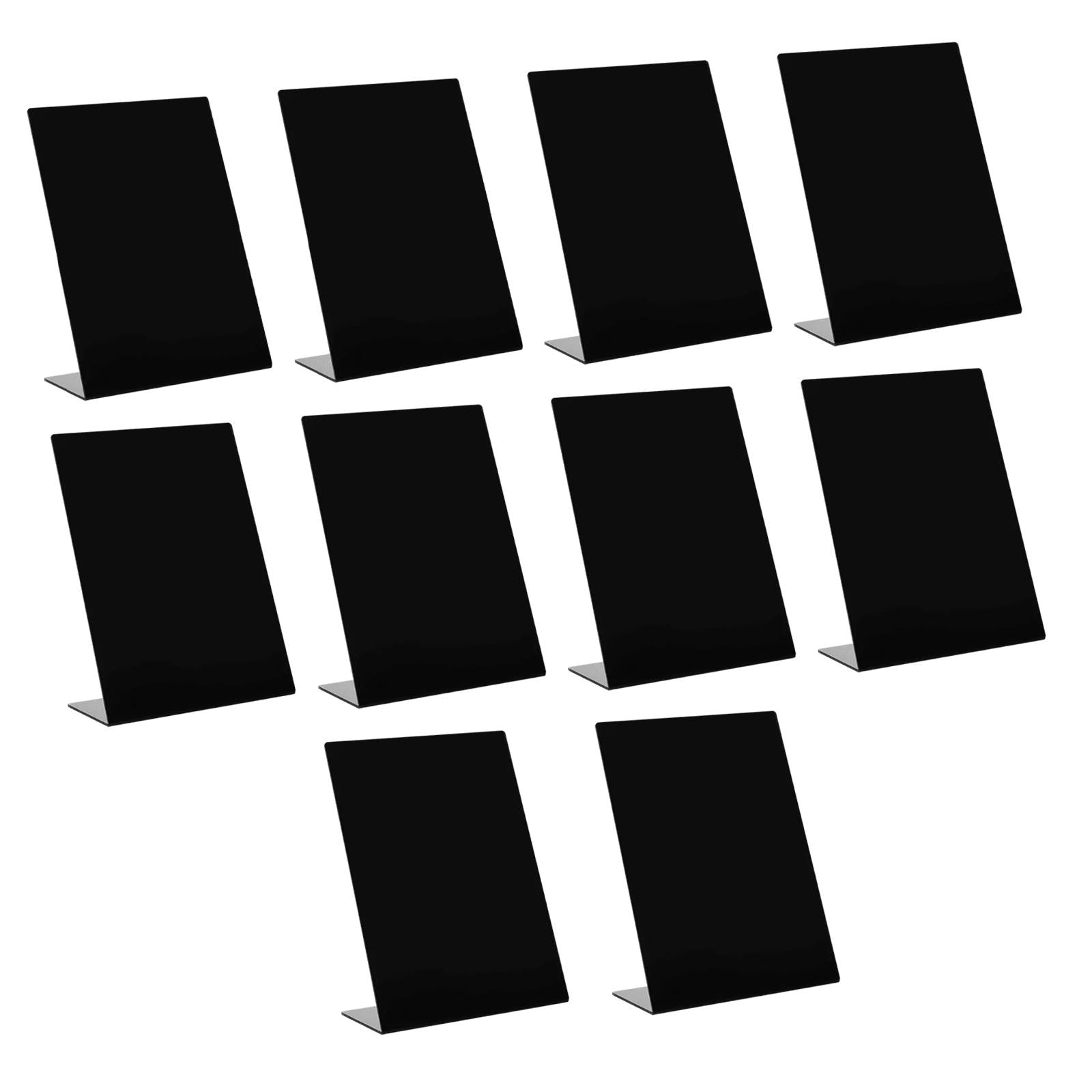 10x Mini Chalkboards Signs L Shaped Rustic Blackboard Tag Message Memo Board