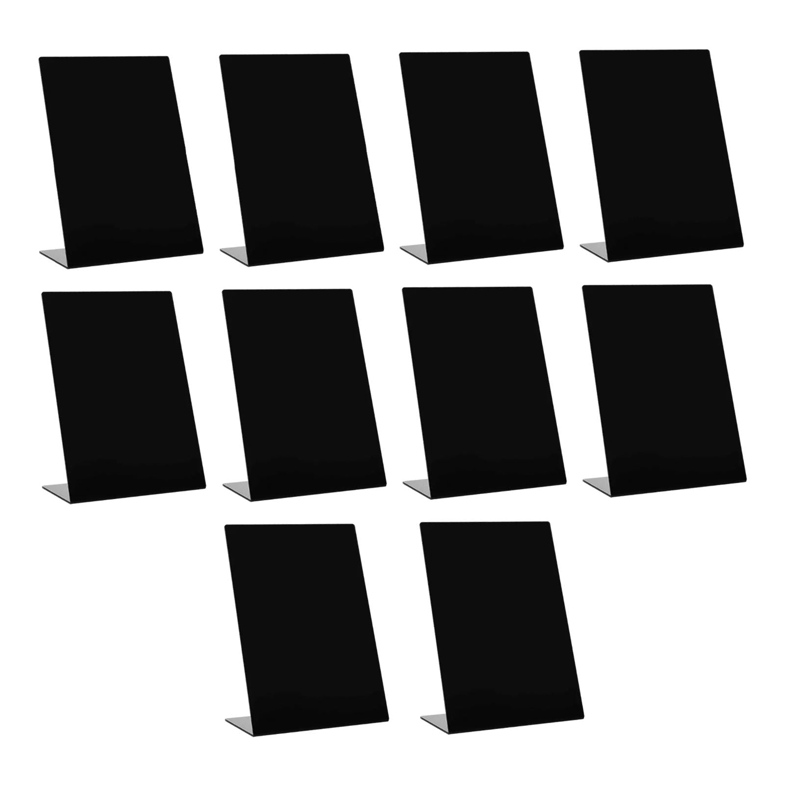10x Mini Chalkboards Signs L Shaped Rustic Blackboard Tag Message Memo Board